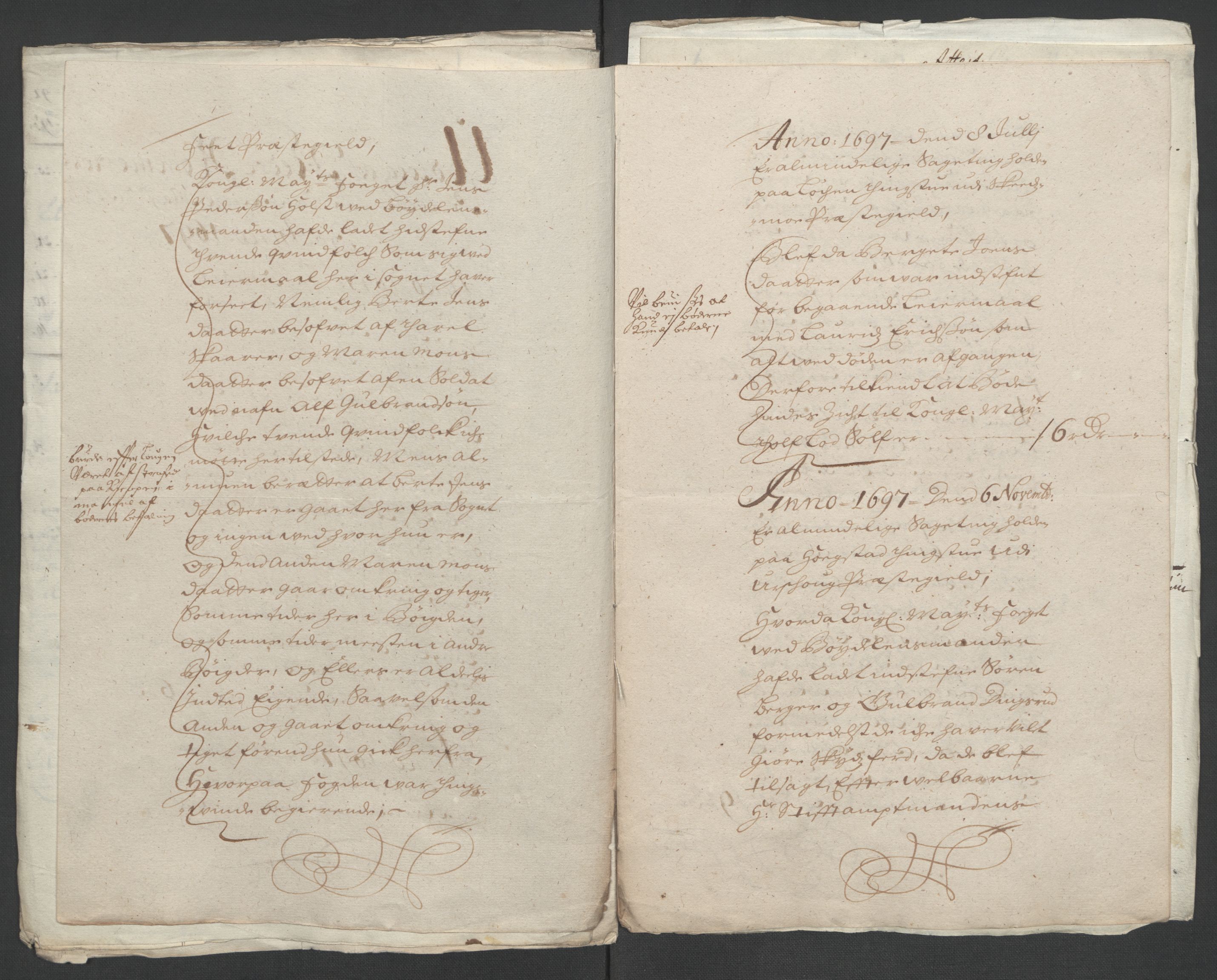 Rentekammeret inntil 1814, Reviderte regnskaper, Fogderegnskap, AV/RA-EA-4092/R11/L0580: Fogderegnskap Nedre Romerike, 1696-1697, p. 238