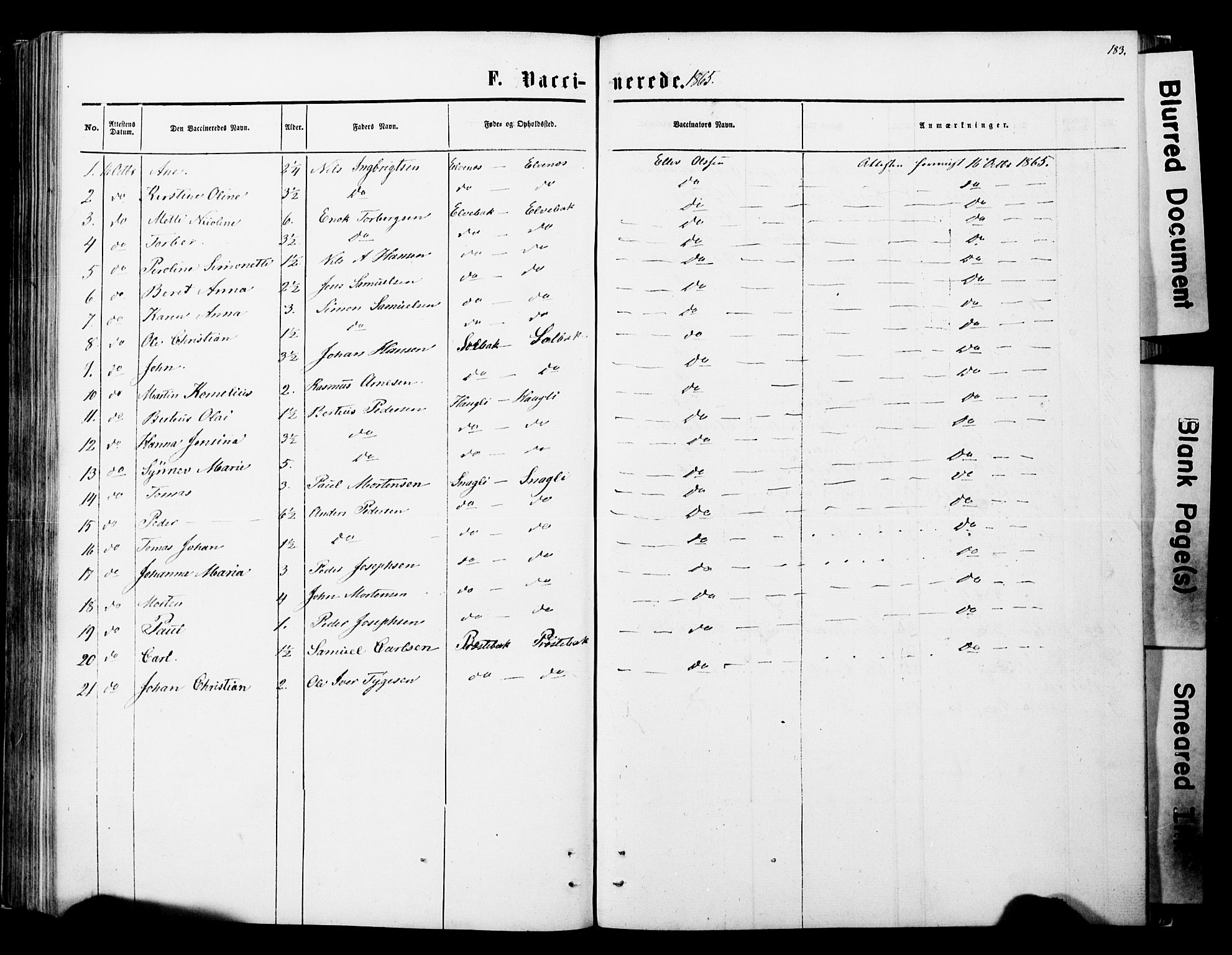 Ibestad sokneprestembete, SATØ/S-0077/H/Ha/Haa/L0013kirke: Parish register (official) no. 13, 1865-1879, p. 183