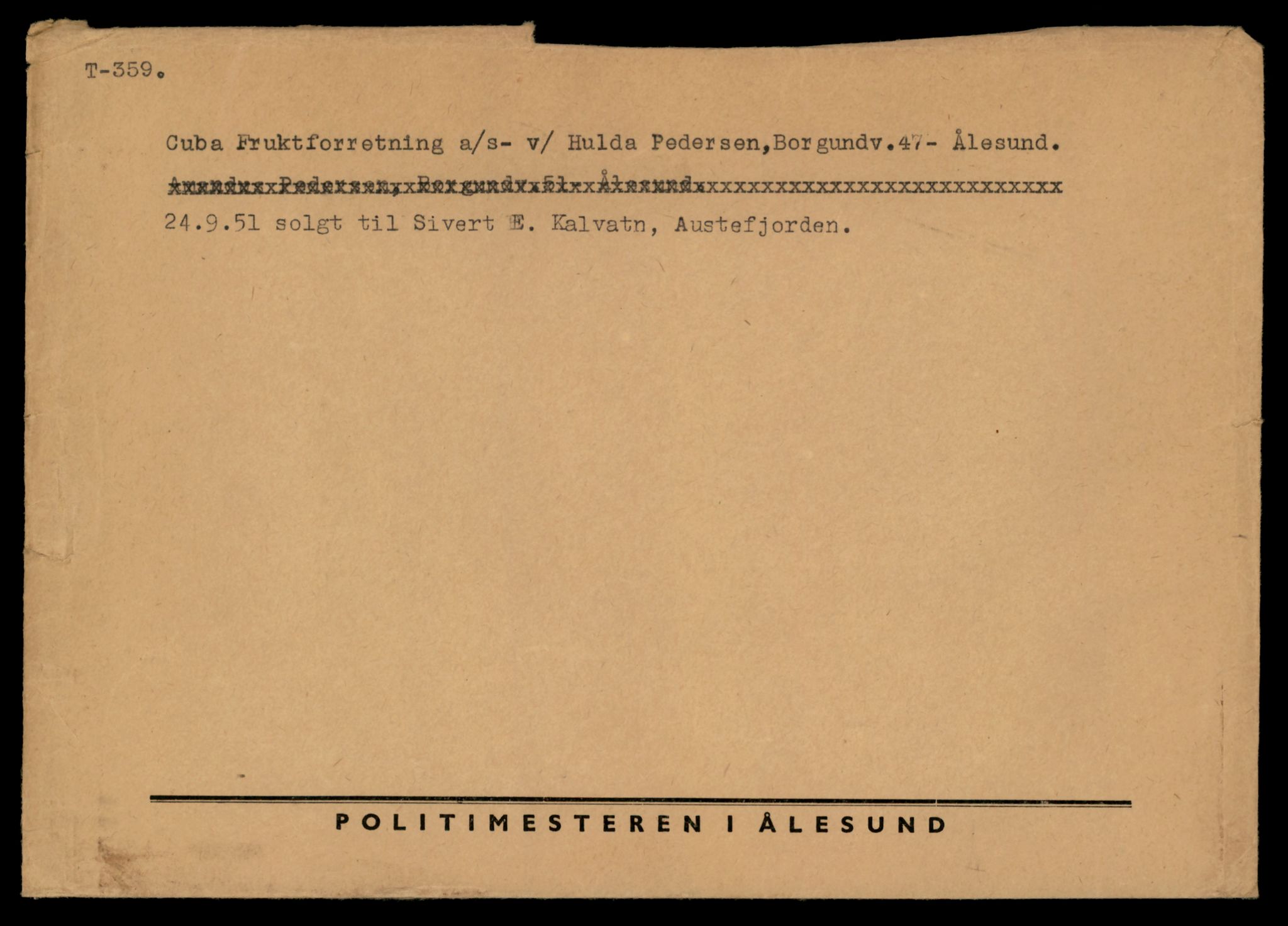 Møre og Romsdal vegkontor - Ålesund trafikkstasjon, AV/SAT-A-4099/F/Fe/L0004: Registreringskort for kjøretøy T 341 - T 442, 1927-1998, p. 581