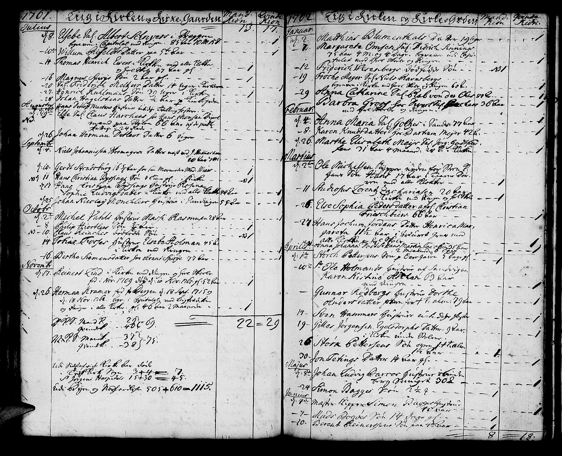 Korskirken sokneprestembete, SAB/A-76101/H/Haa/L0011: Parish register (official) no. A 11, 1731-1785, p. 160
