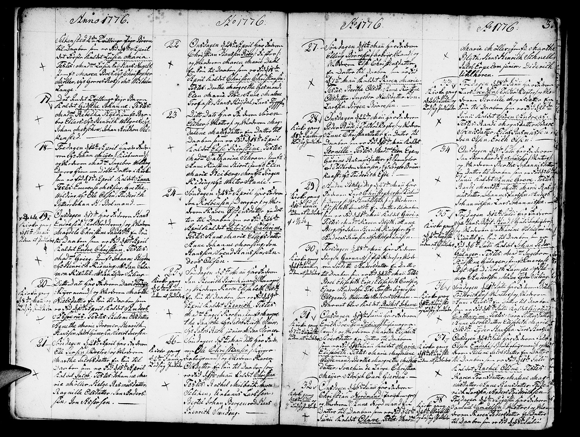 Nykirken Sokneprestembete, SAB/A-77101/H/Haa/L0005: Parish register (official) no. A 5, 1775-1808, p. 3