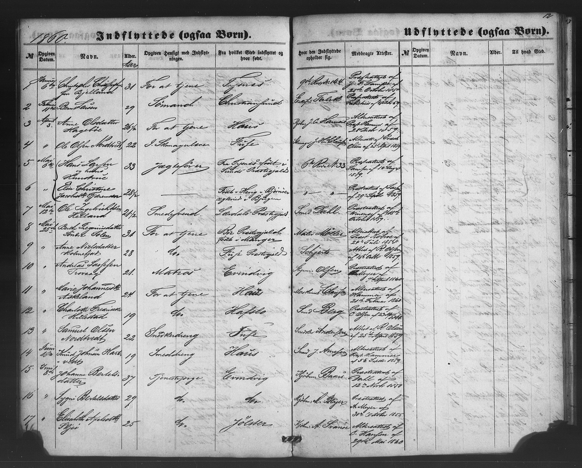 Nykirken Sokneprestembete, SAB/A-77101/H/Haa/L0050: Parish register (official) no. G 2, 1858-1879, p. 12