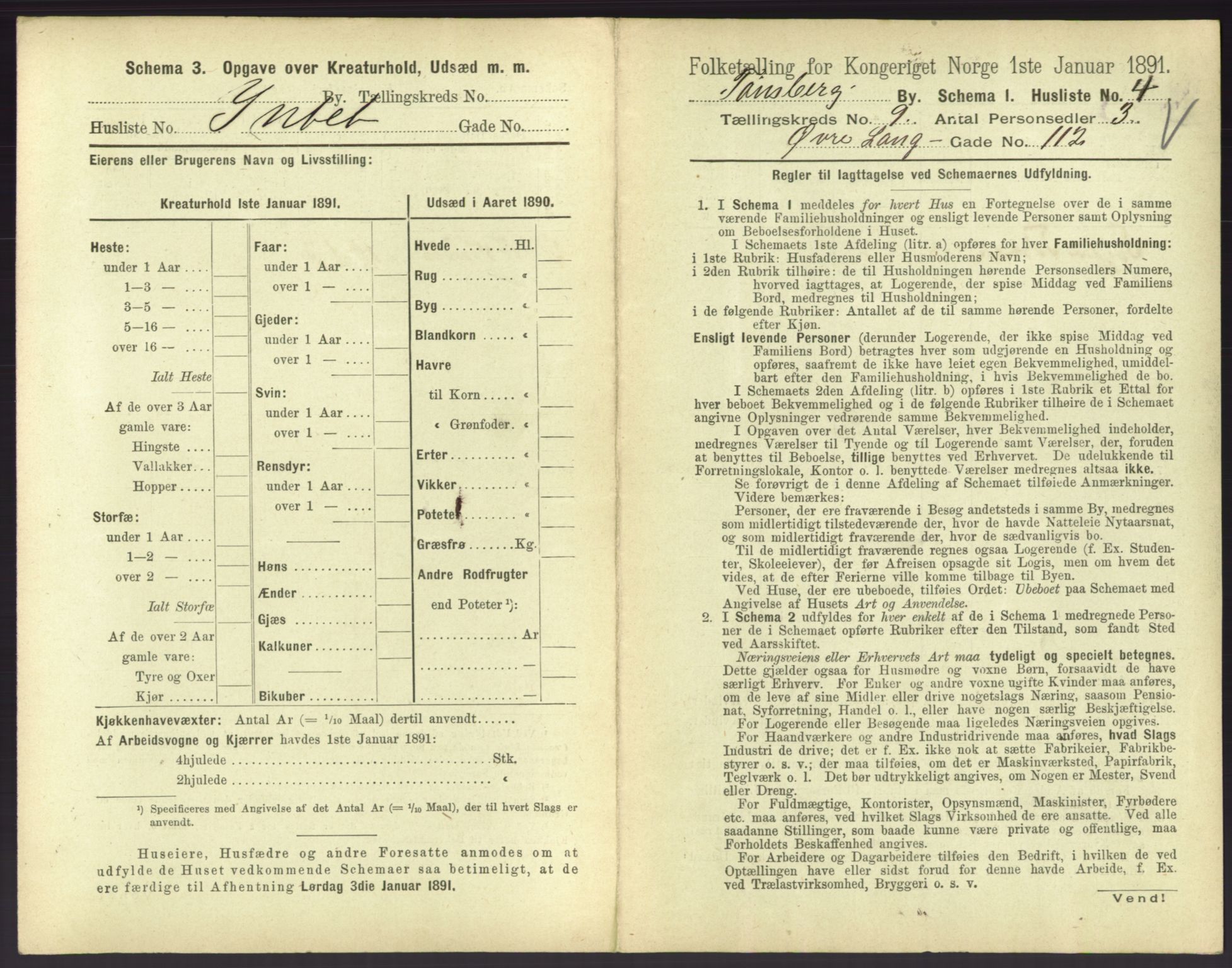 RA, 1891 census for 0705 Tønsberg, 1891, p. 368