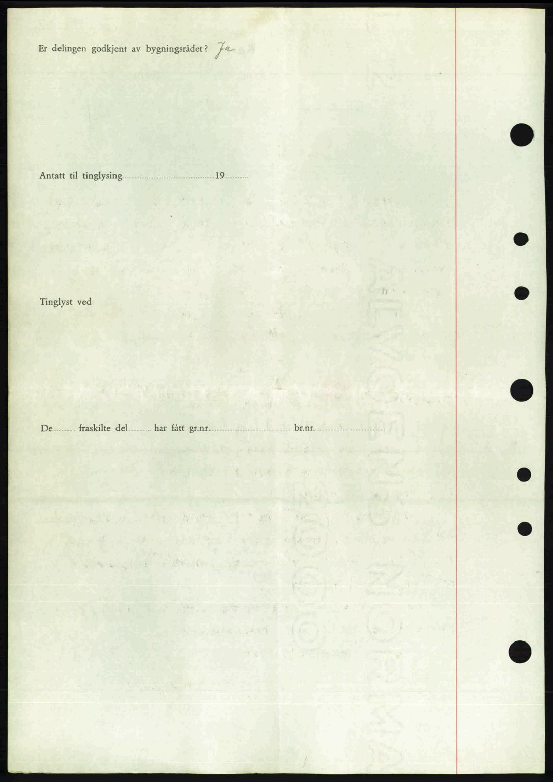 Nordre Sunnmøre sorenskriveri, AV/SAT-A-0006/1/2/2C/2Ca: Mortgage book no. A25, 1947-1947, Diary no: : 1393/1947