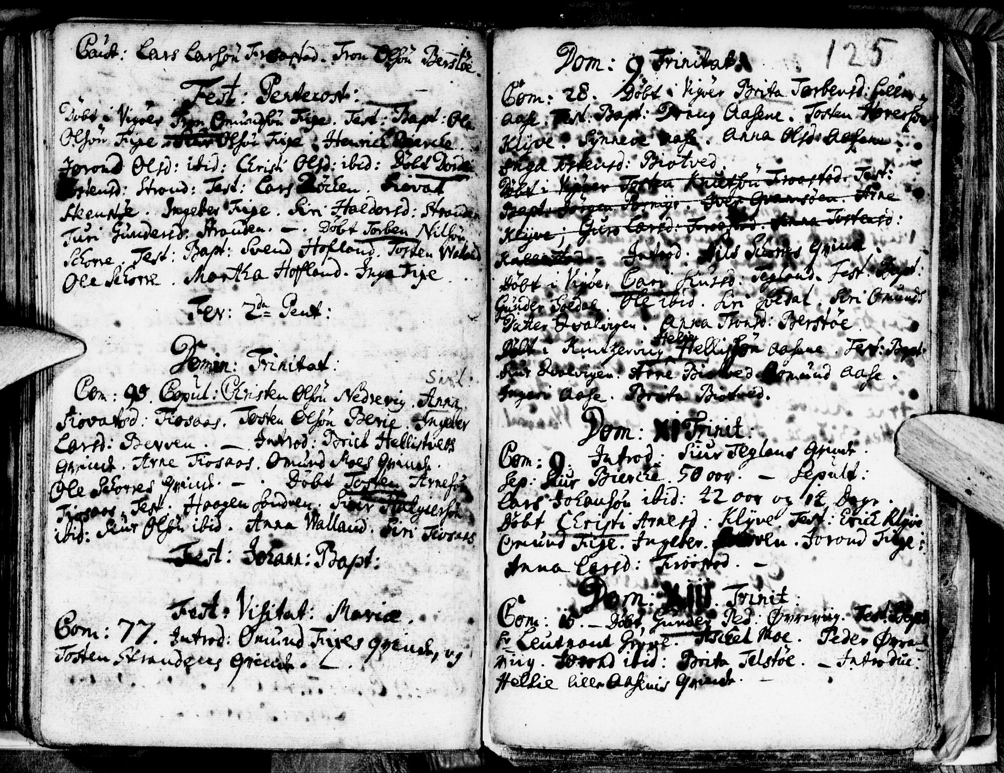 Kvam sokneprestembete, AV/SAB-A-76201/H/Haa: Parish register (official) no. A 1, 1690-1741, p. 125