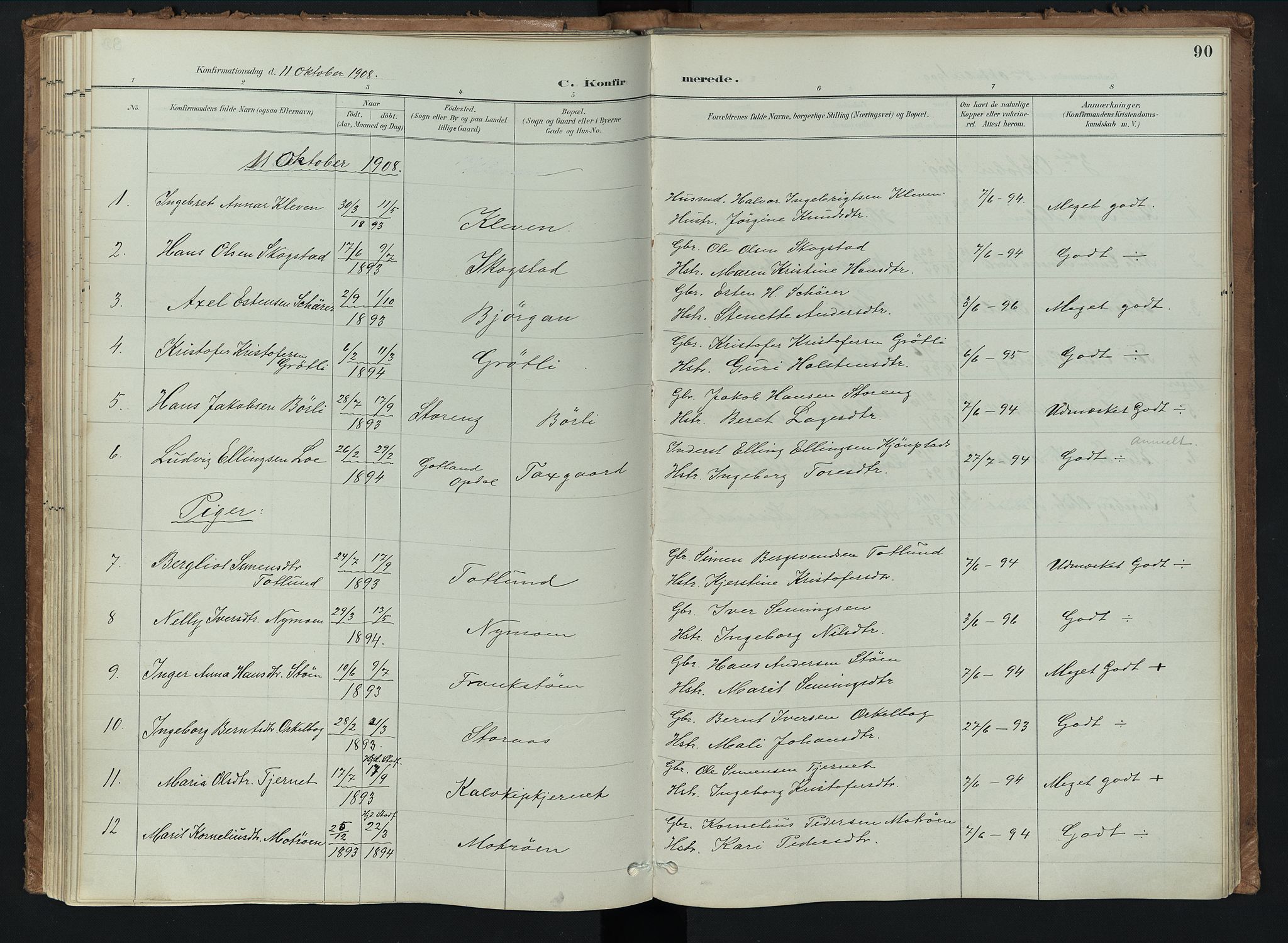 Kvikne prestekontor, AV/SAH-PREST-064/H/Ha/Haa/L0008: Parish register (official) no. 8, 1887-1911, p. 90