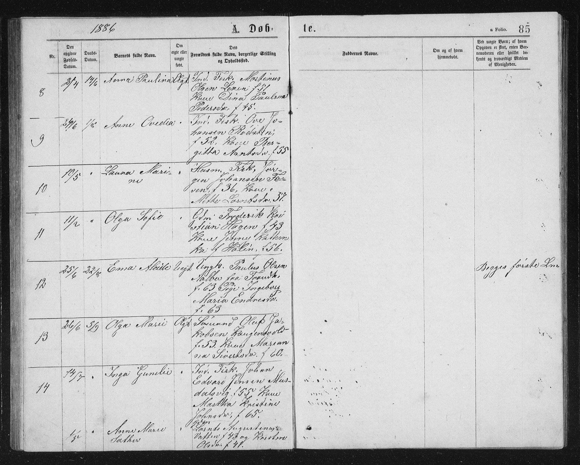 Ministerialprotokoller, klokkerbøker og fødselsregistre - Sør-Trøndelag, SAT/A-1456/662/L0756: Parish register (copy) no. 662C01, 1869-1891, p. 85