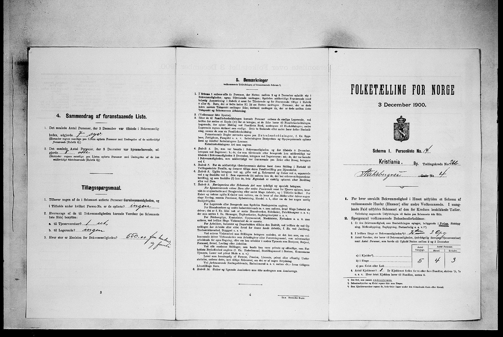 SAO, 1900 census for Kristiania, 1900, p. 27