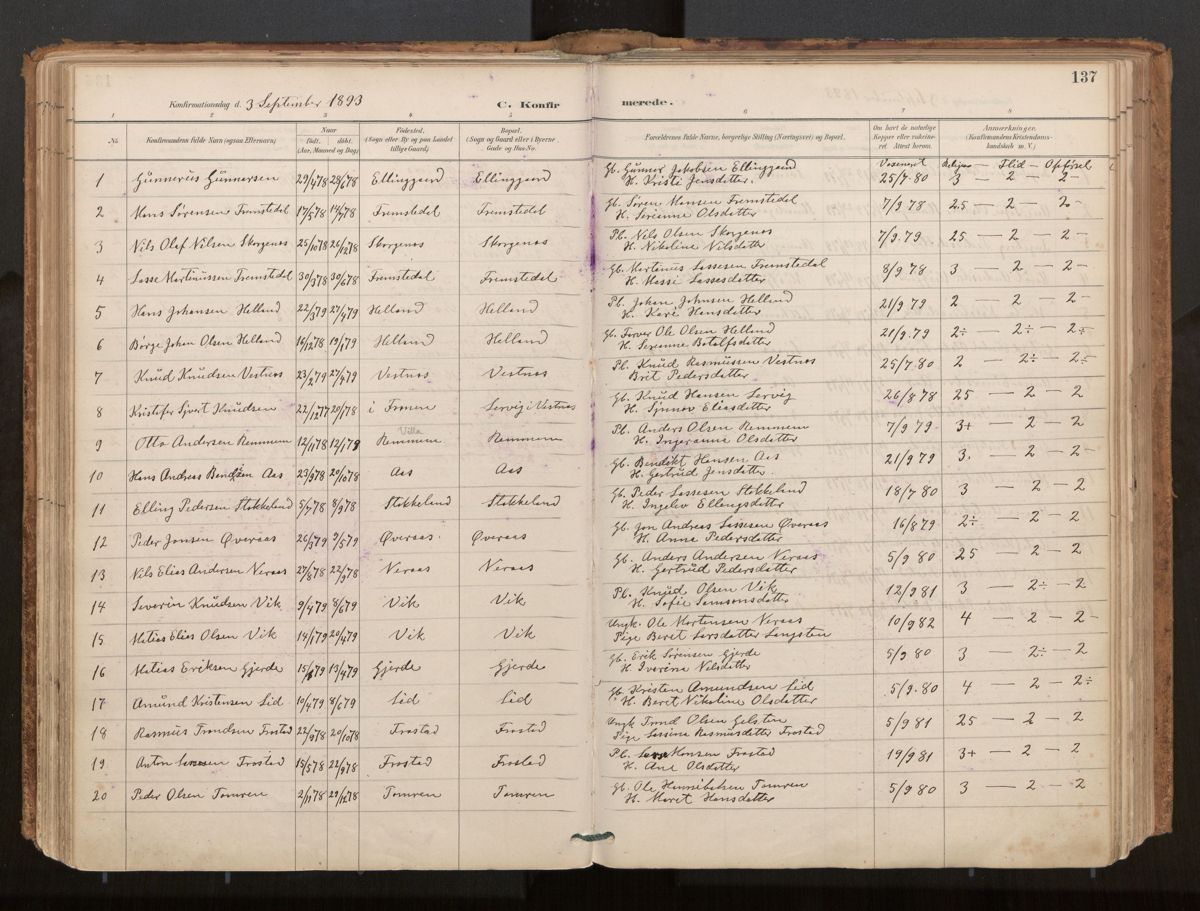 Ministerialprotokoller, klokkerbøker og fødselsregistre - Møre og Romsdal, AV/SAT-A-1454/539/L0531: Parish register (official) no. 539A04, 1887-1913, p. 137