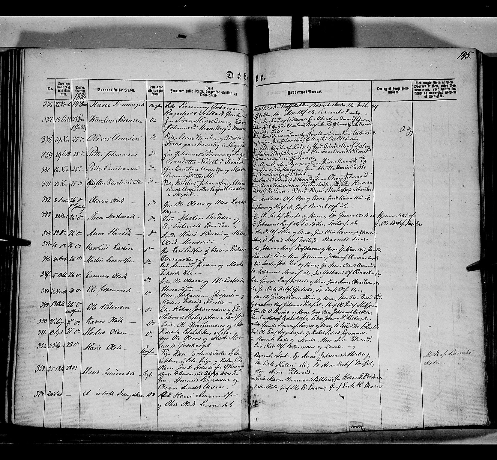 Grue prestekontor, AV/SAH-PREST-036/H/Ha/Haa/L0008: Parish register (official) no. 8, 1847-1858, p. 145