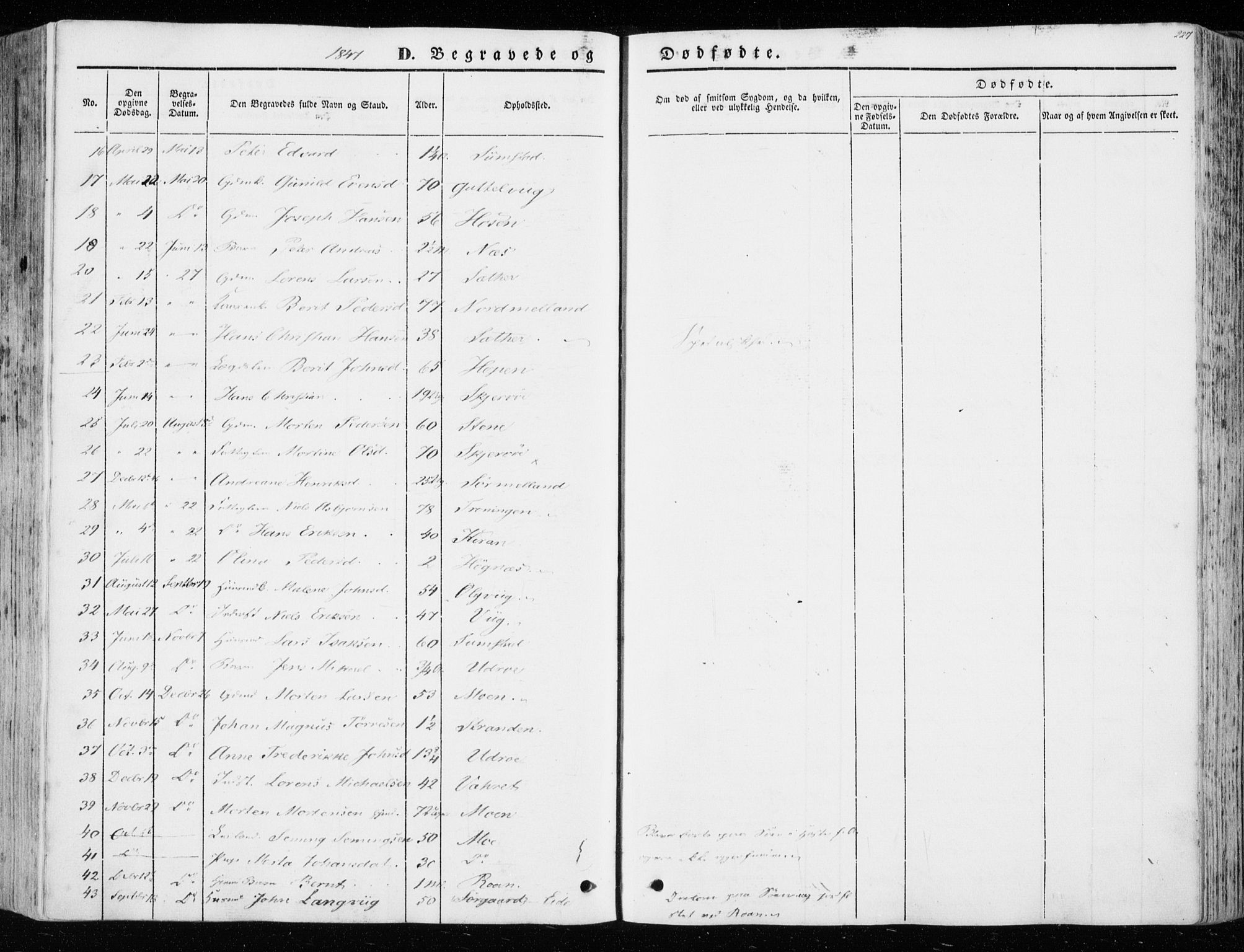 Ministerialprotokoller, klokkerbøker og fødselsregistre - Sør-Trøndelag, SAT/A-1456/657/L0704: Parish register (official) no. 657A05, 1846-1857, p. 227