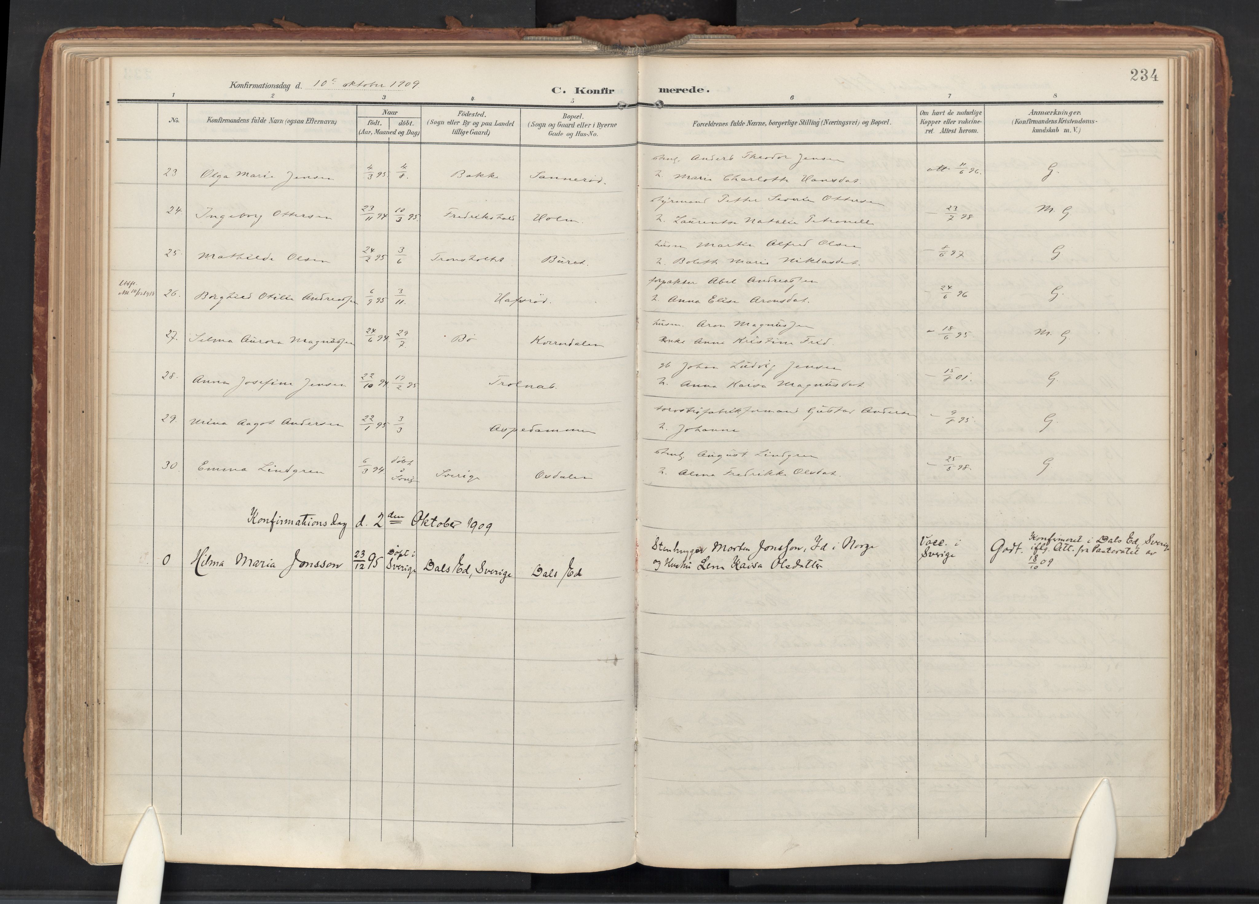 Idd prestekontor Kirkebøker, AV/SAO-A-10911/F/Fc/L0007: Parish register (official) no. III 7, 1904-1925, p. 234