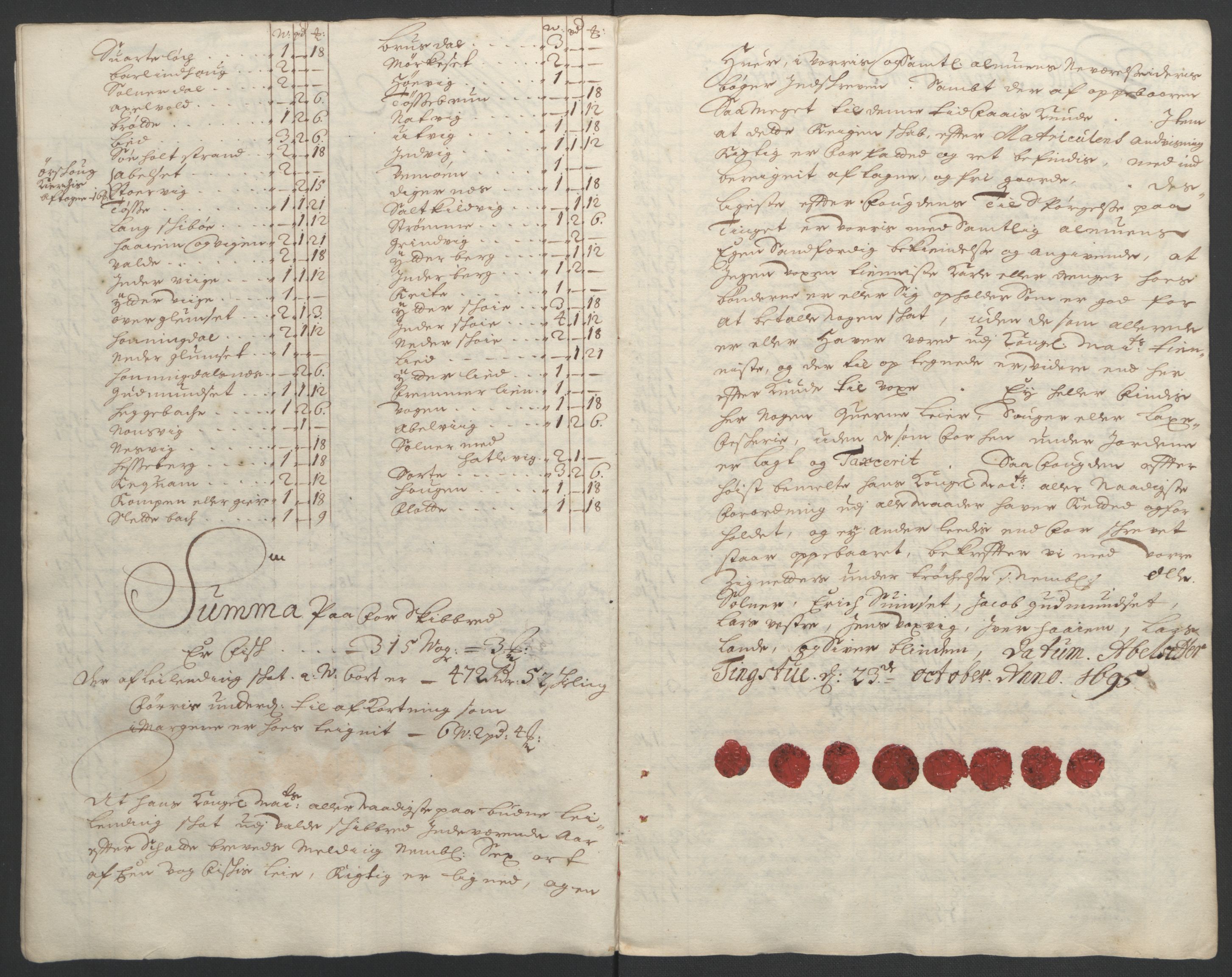 Rentekammeret inntil 1814, Reviderte regnskaper, Fogderegnskap, AV/RA-EA-4092/R54/L3555: Fogderegnskap Sunnmøre, 1694-1695, p. 196