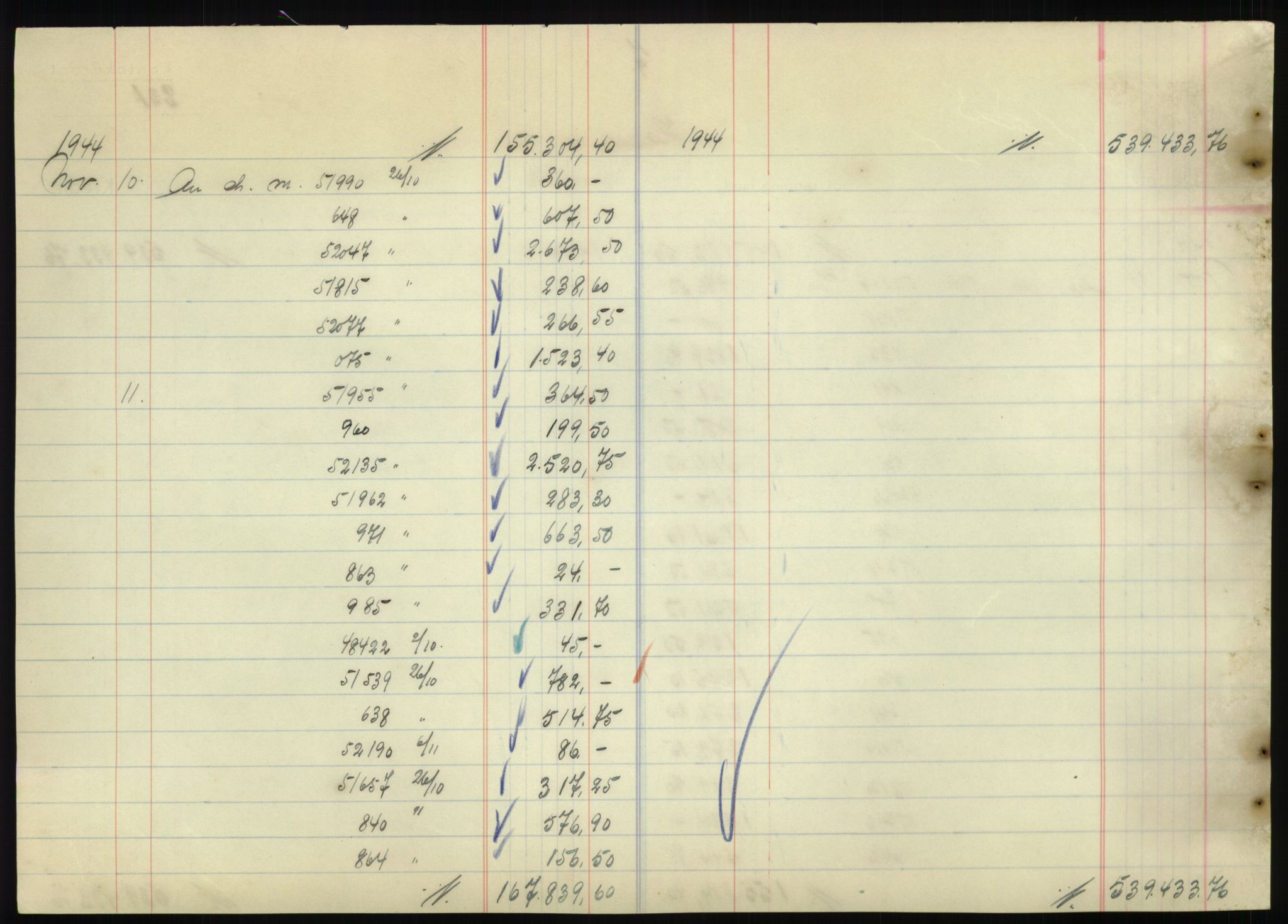 Forsvarsdepartementet, 10. kontor / Oppgjørskontoret, AV/RA-RAFA-1225/D/Db/L0180: Lista oppgjørskontor, 1942-1952, p. 1892