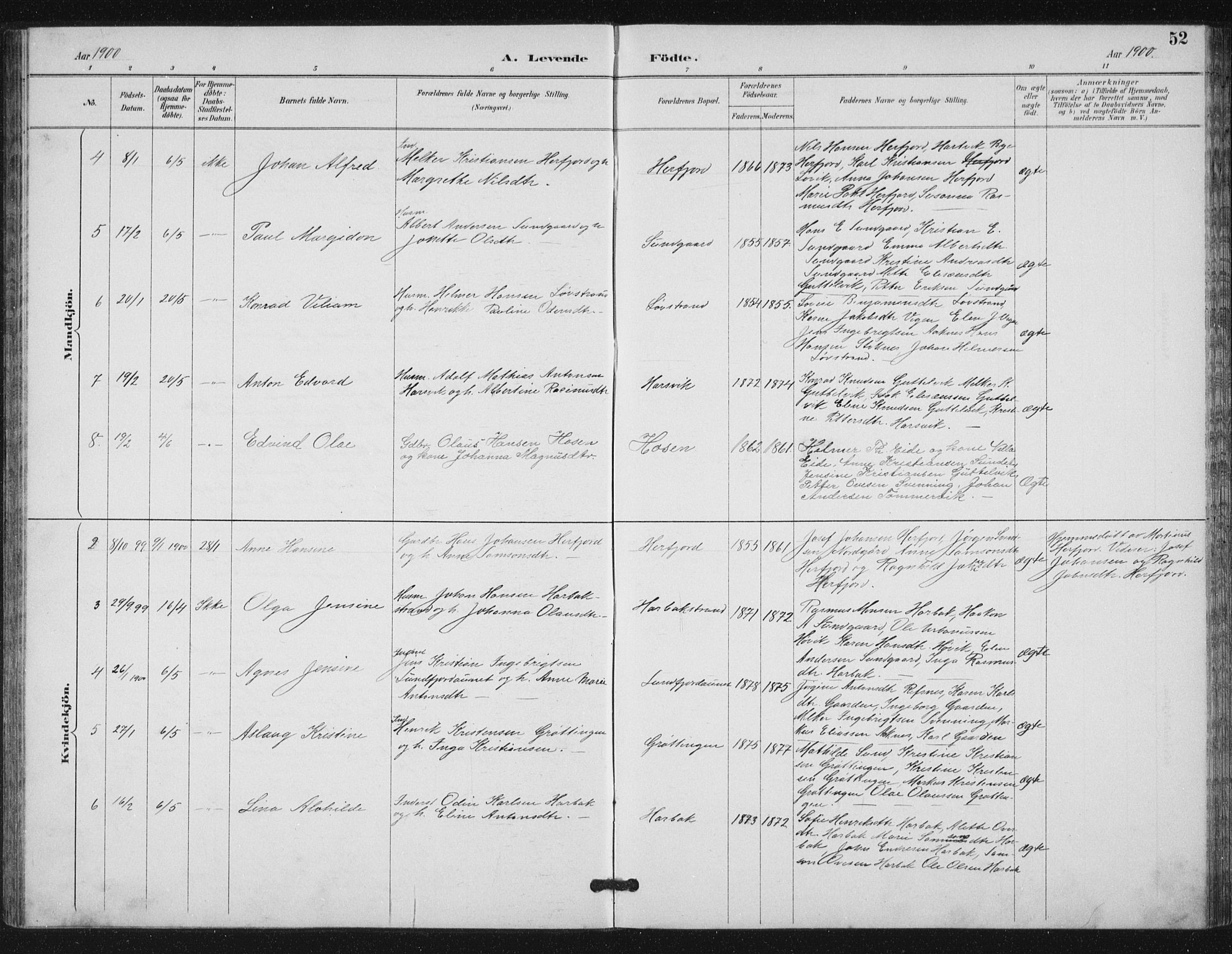 Ministerialprotokoller, klokkerbøker og fødselsregistre - Sør-Trøndelag, AV/SAT-A-1456/656/L0698: Parish register (copy) no. 656C04, 1890-1904, p. 52