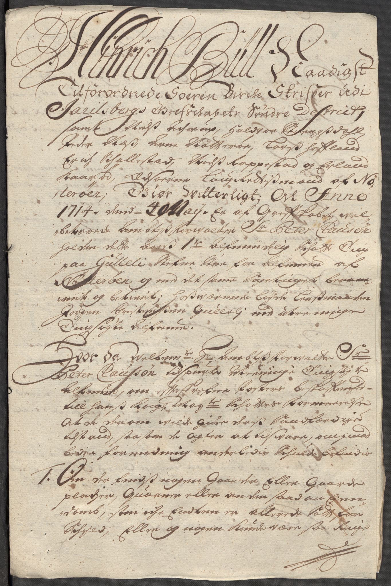 Rentekammeret inntil 1814, Reviderte regnskaper, Fogderegnskap, AV/RA-EA-4092/R32/L1879: Fogderegnskap Jarlsberg grevskap, 1714-1715, p. 137