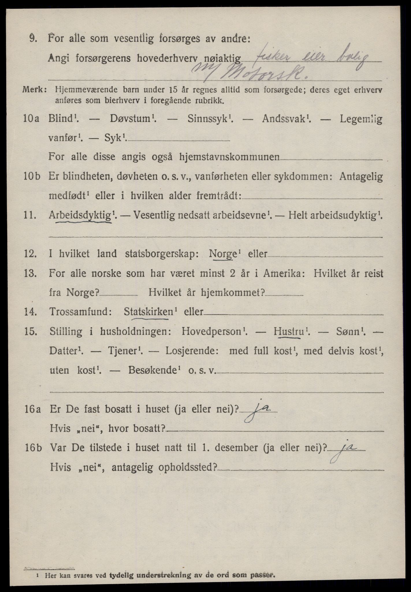 SAT, 1920 census for Giske, 1920, p. 2605