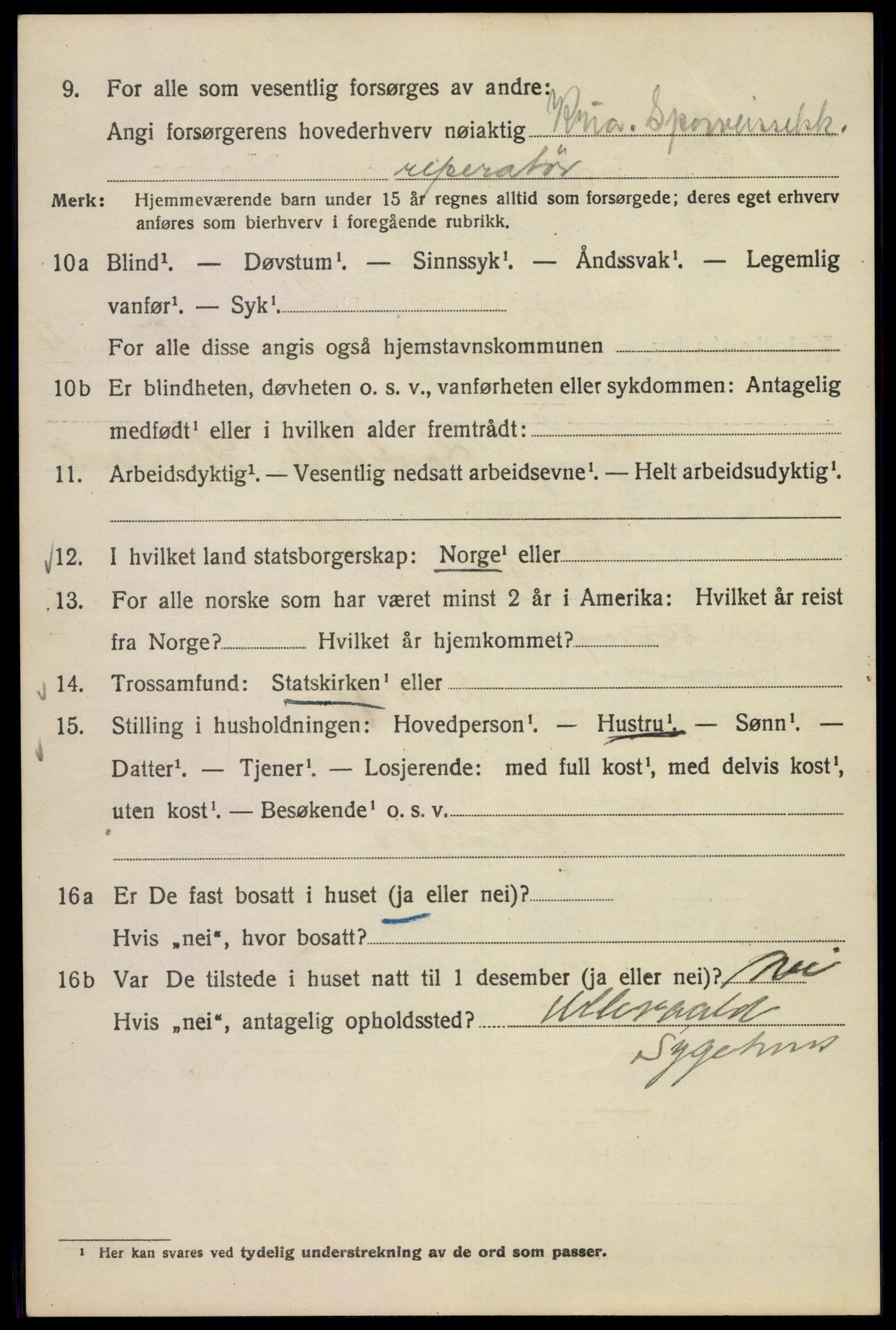 SAO, 1920 census for Kristiania, 1920, p. 604176