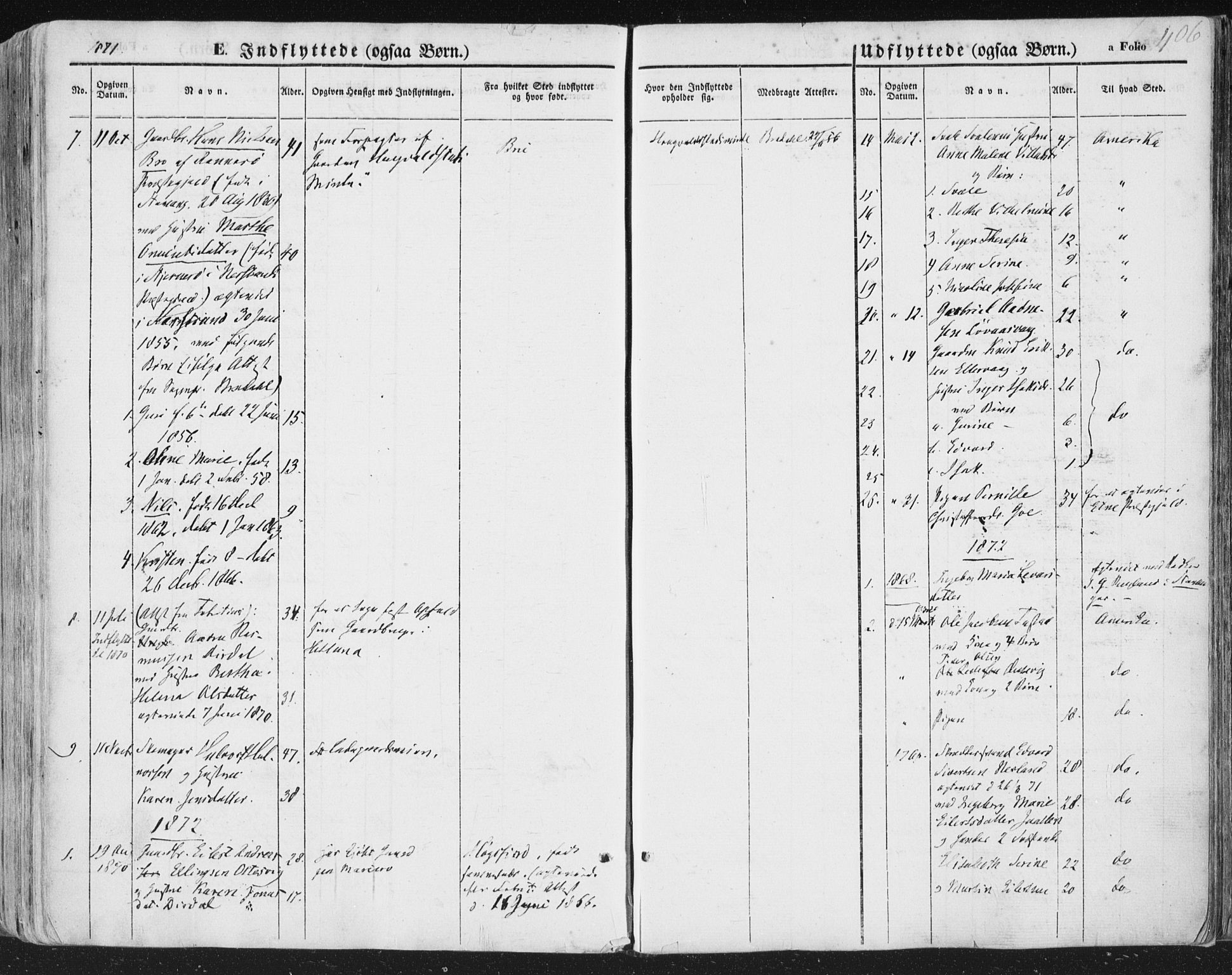 Hetland sokneprestkontor, AV/SAST-A-101826/30/30BA/L0002: Parish register (official) no. A 2, 1849-1869, p. 406