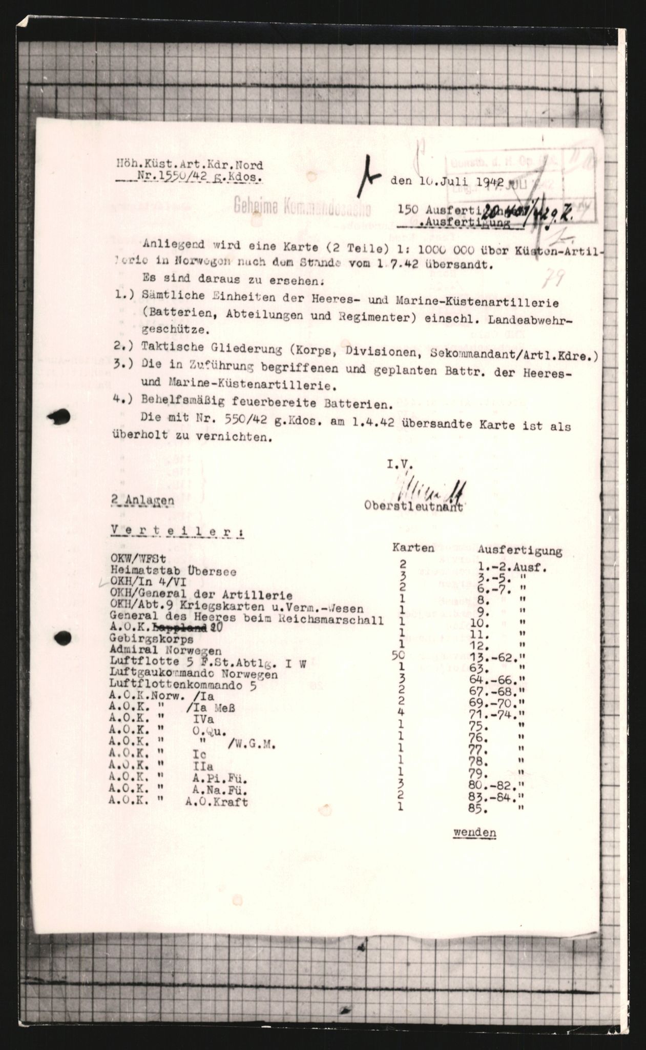 Forsvarets Overkommando. 2 kontor. Arkiv 11.4. Spredte tyske arkivsaker, AV/RA-RAFA-7031/D/Dar/Dara/L0005: Krigsdagbøker for 20. Gebirgs-Armee-Oberkommando (AOK 20), 1942-1944, p. 2