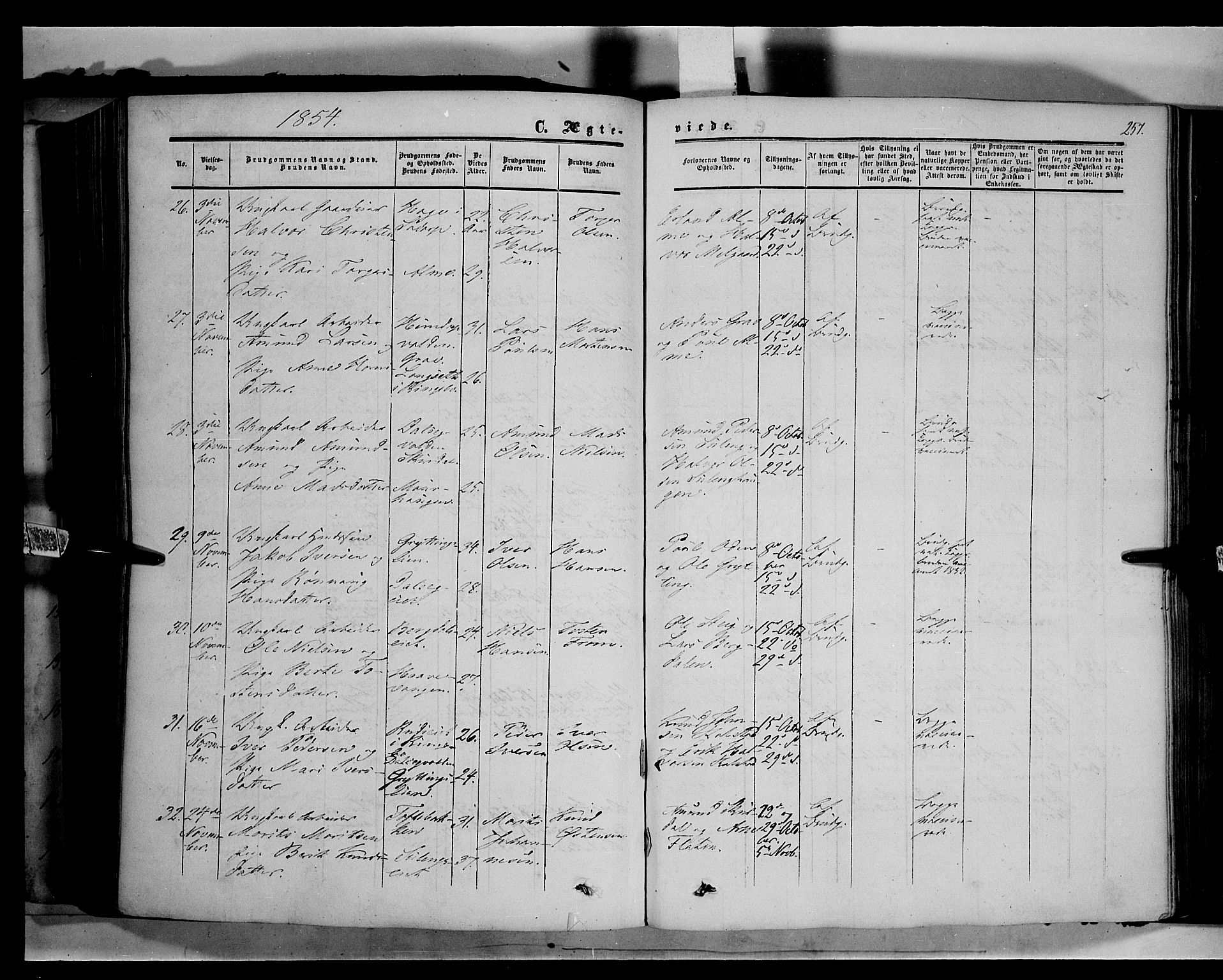 Sør-Fron prestekontor, SAH/PREST-010/H/Ha/Haa/L0001: Parish register (official) no. 1, 1849-1863, p. 257