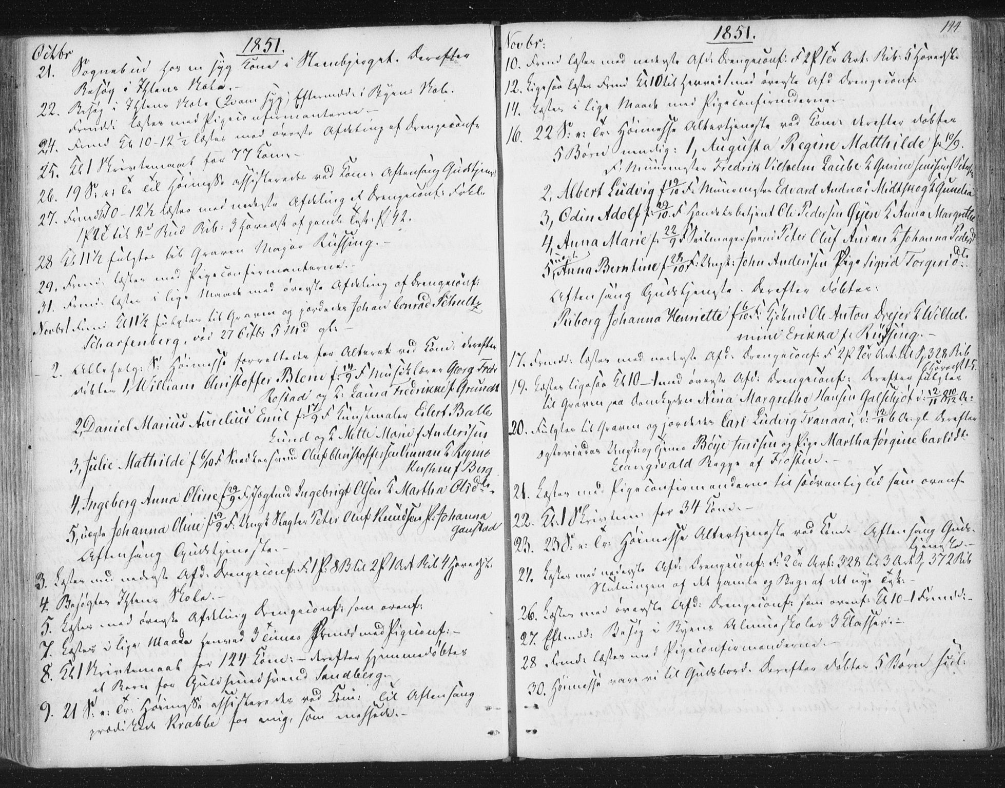 Ministerialprotokoller, klokkerbøker og fødselsregistre - Sør-Trøndelag, SAT/A-1456/602/L0127: Curate's parish register no. 602B01, 1821-1875, p. 144