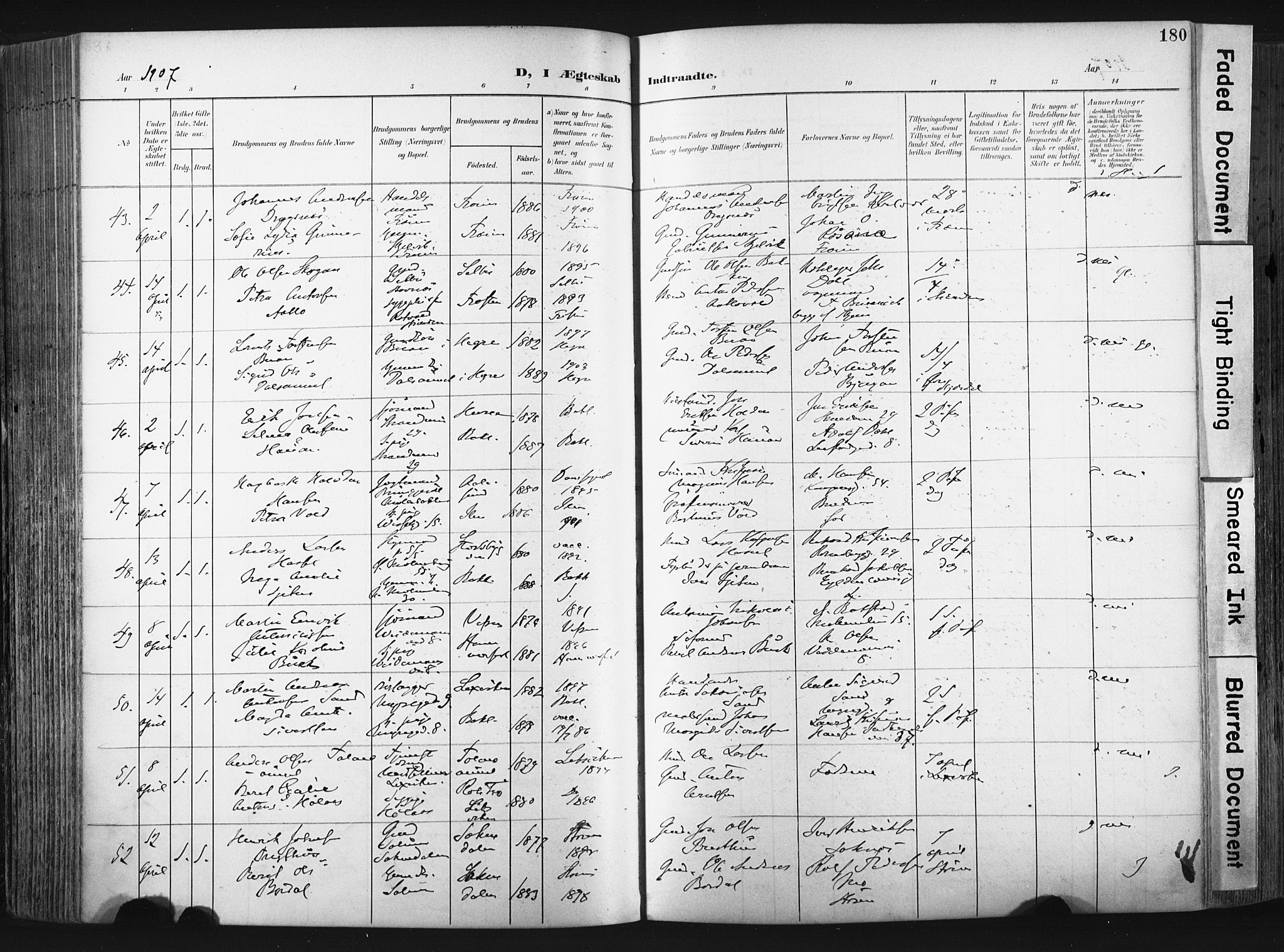 Ministerialprotokoller, klokkerbøker og fødselsregistre - Sør-Trøndelag, SAT/A-1456/604/L0201: Parish register (official) no. 604A21, 1901-1911, p. 180