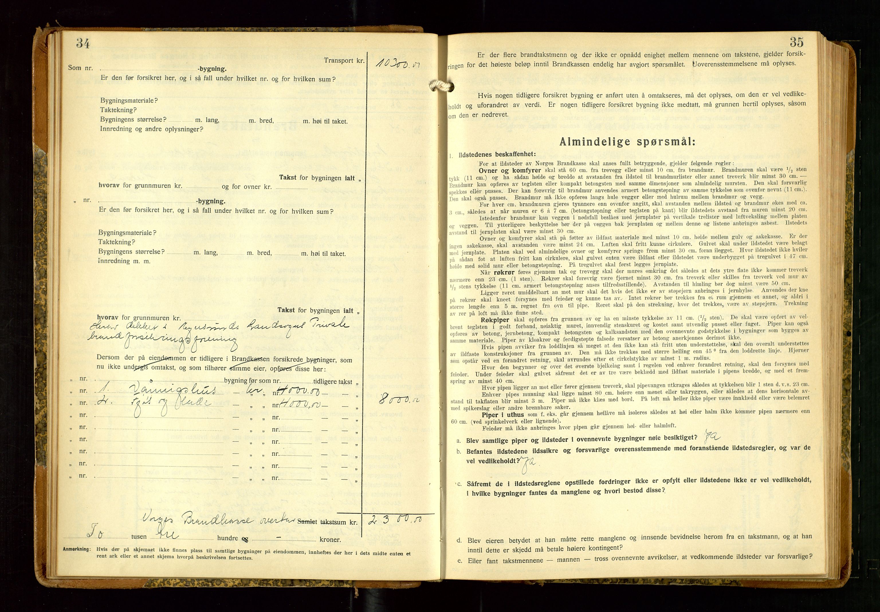 Eigersund lensmannskontor, AV/SAST-A-100171/Gob/L0006: "Brandtakstprotokoll", 1934-1938, p. 34-35