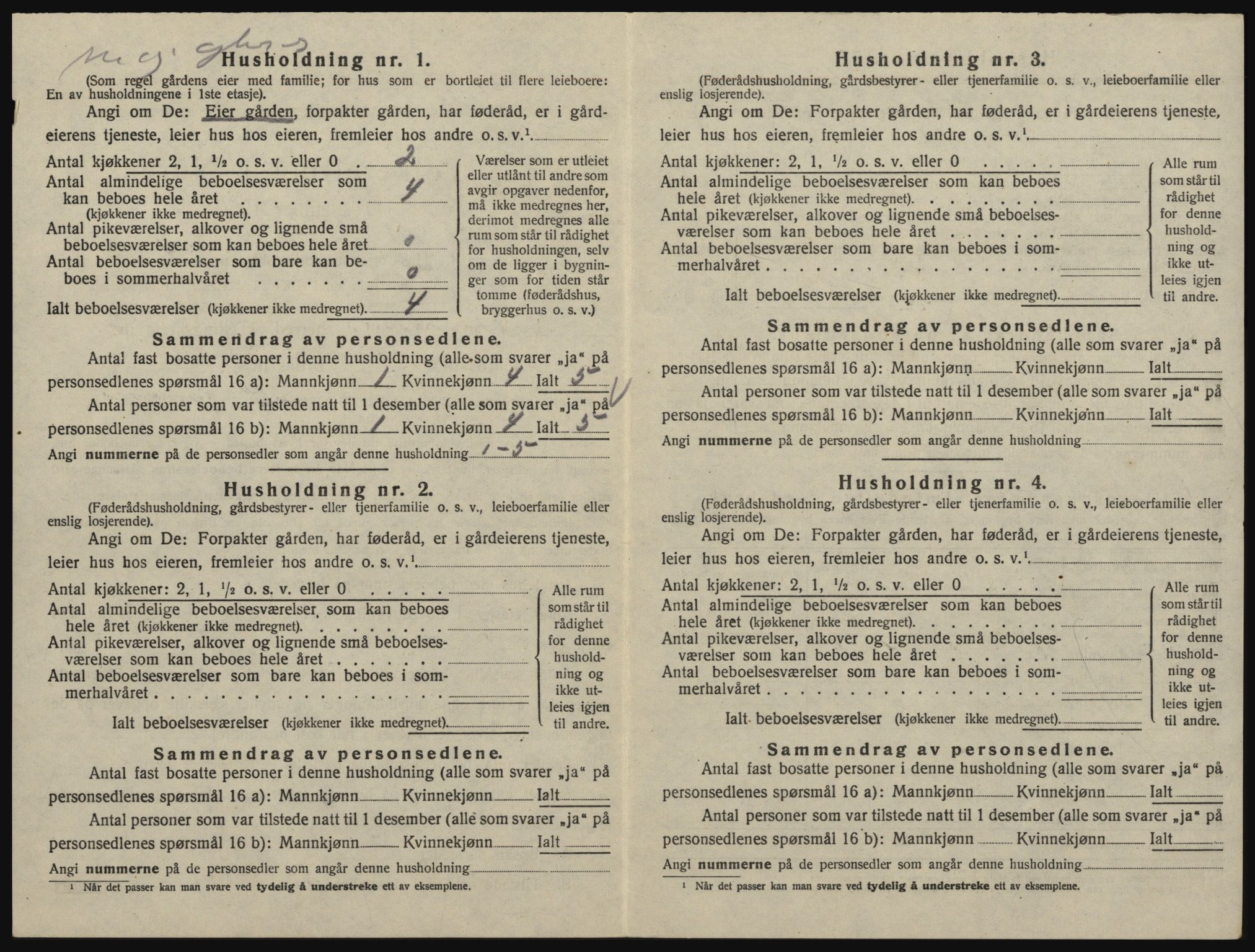 SAO, 1920 census for Glemmen, 1920, p. 2864