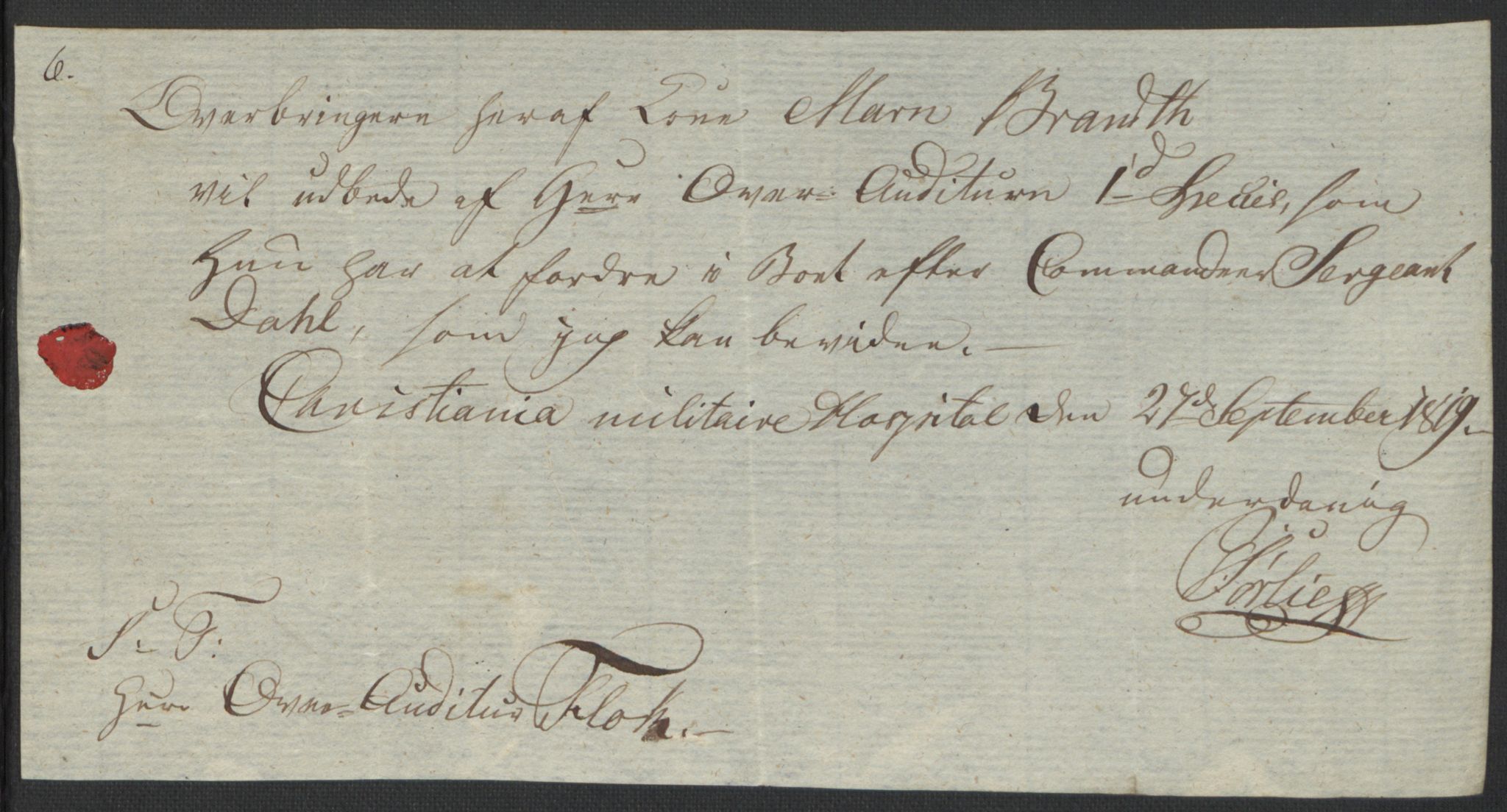 Forsvaret, Generalauditøren, AV/RA-RAFA-1772/F/Fj/Fjb/L0005: Skifter 1818 - 1823, 1818-1823, p. 97