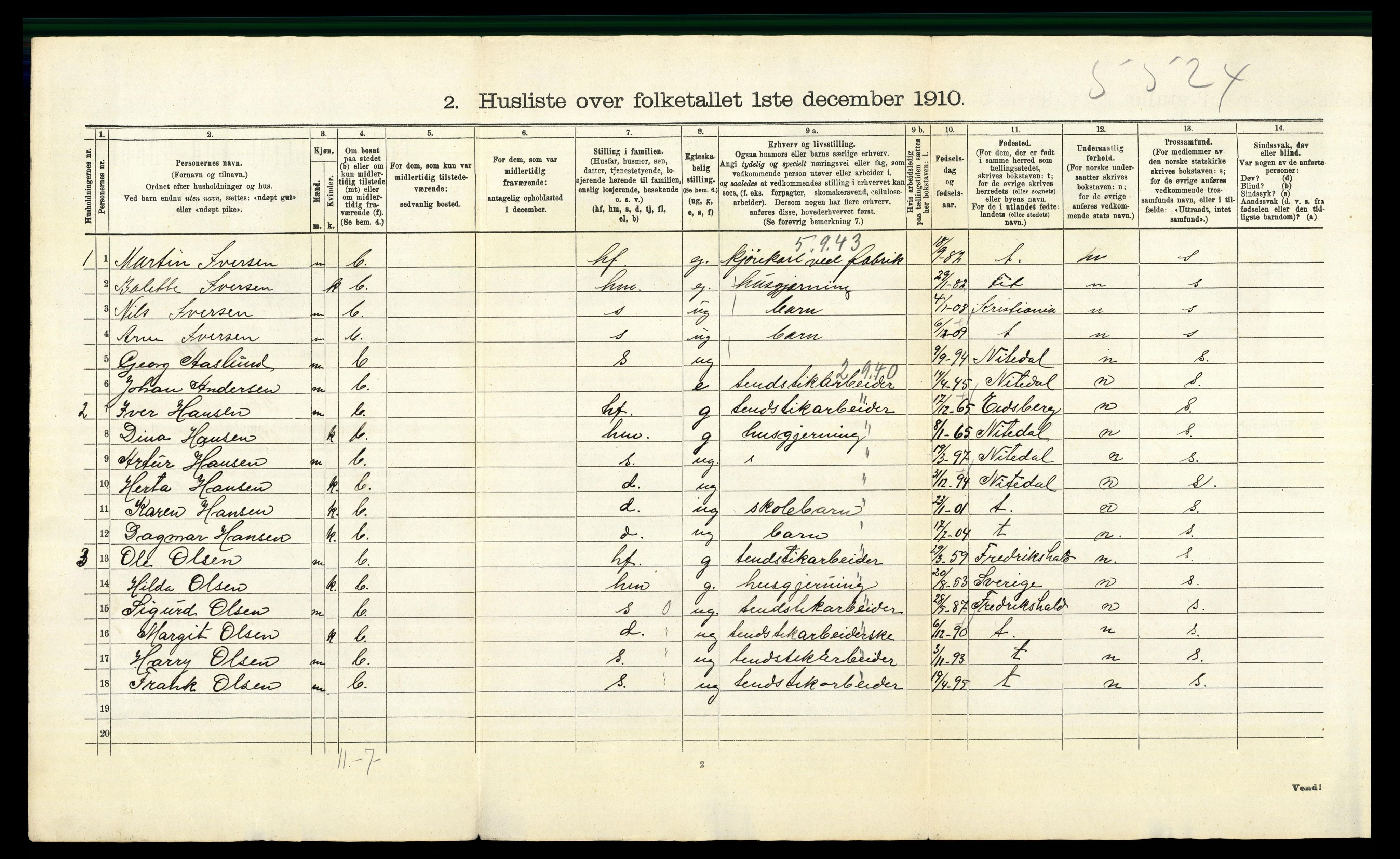 RA, 1910 census for Aker, 1910, p. 5530