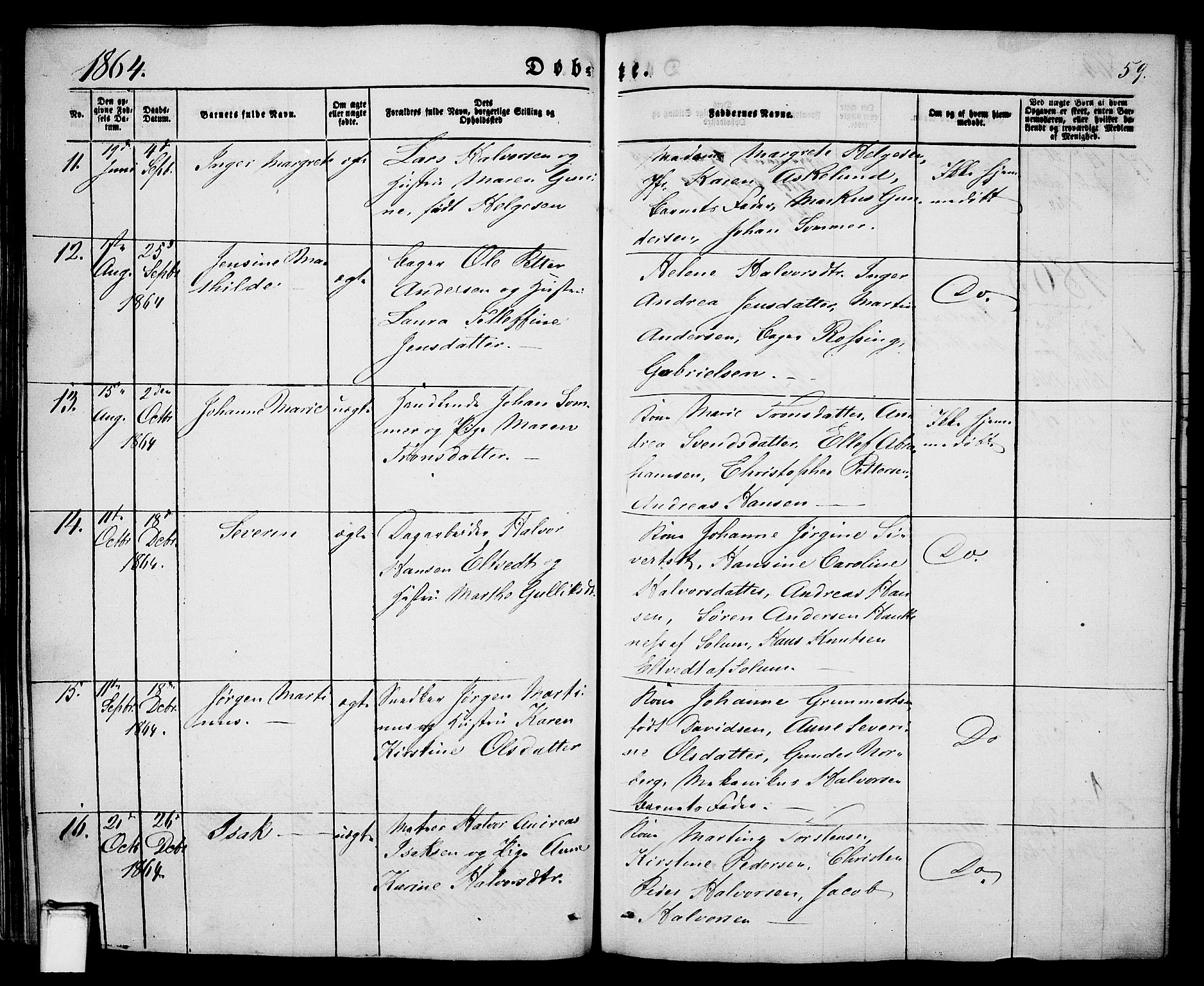 Porsgrunn kirkebøker , SAKO/A-104/G/Ga/L0002: Parish register (copy) no. I 2, 1847-1877, p. 59