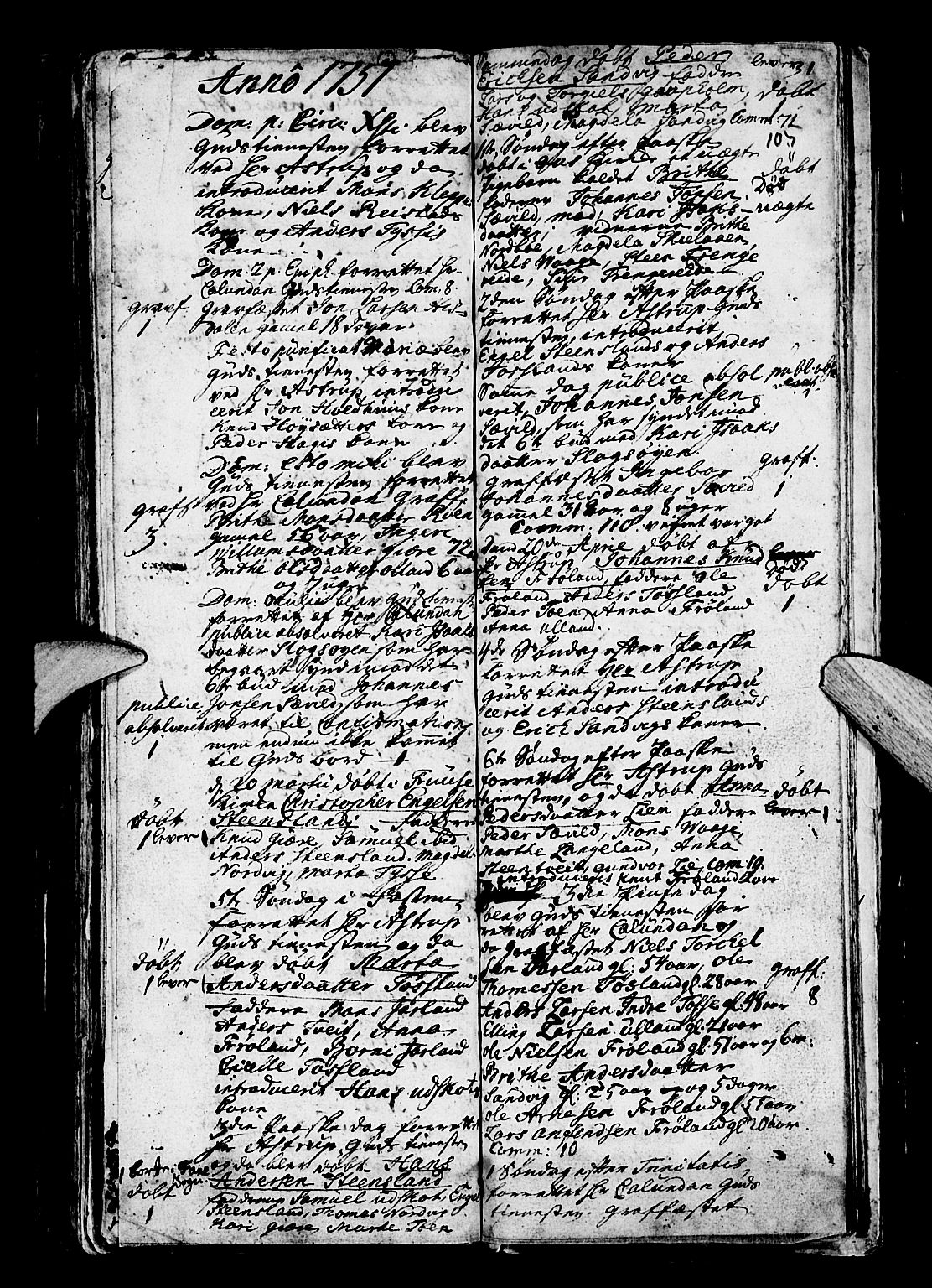 Os sokneprestembete, SAB/A-99929: Parish register (official) no. A 4, 1669-1760, p. 105