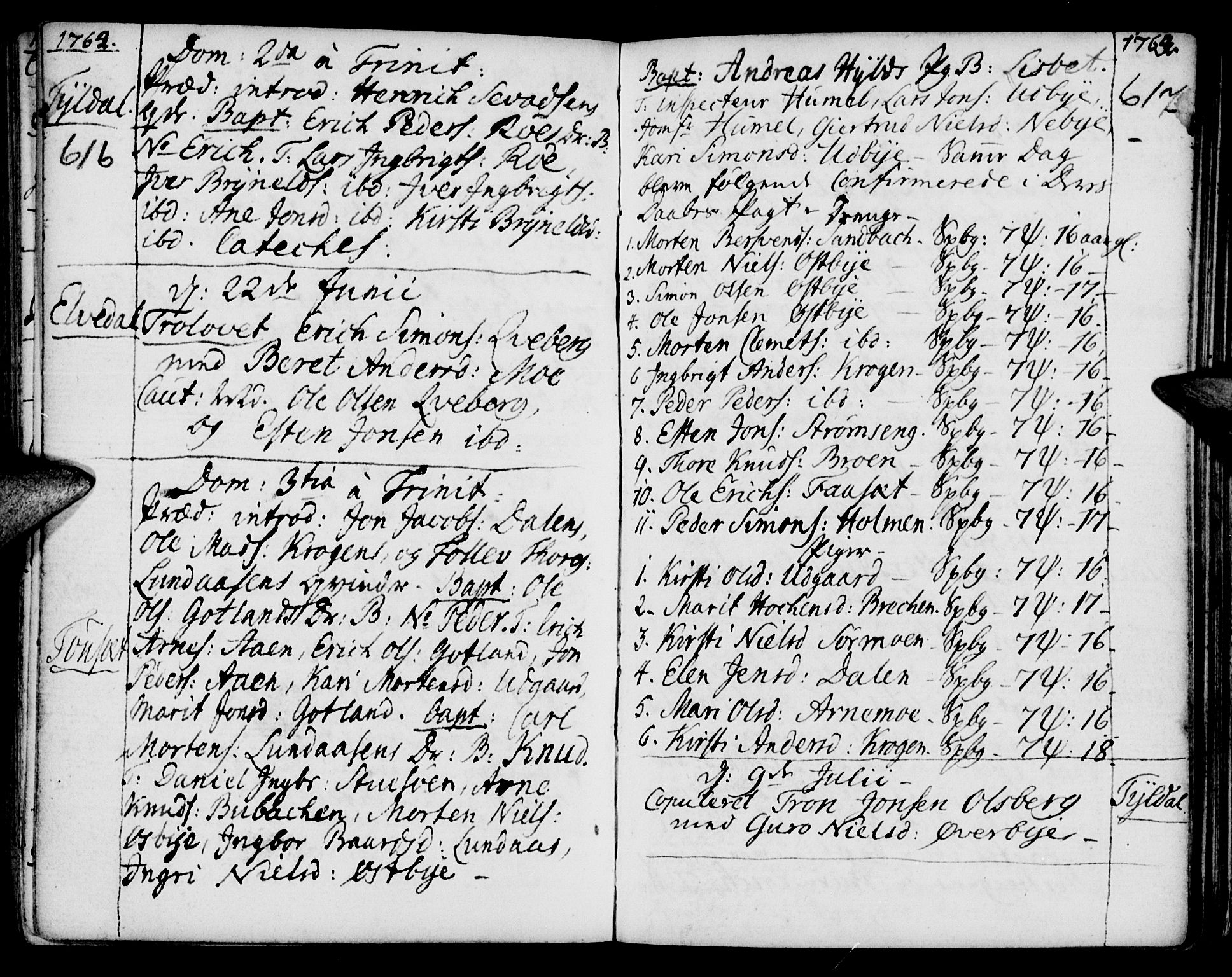 Tynset prestekontor, SAH/PREST-058/H/Ha/Haa/L0002: Parish register (official) no. 2, 1737-1767, p. 616-617