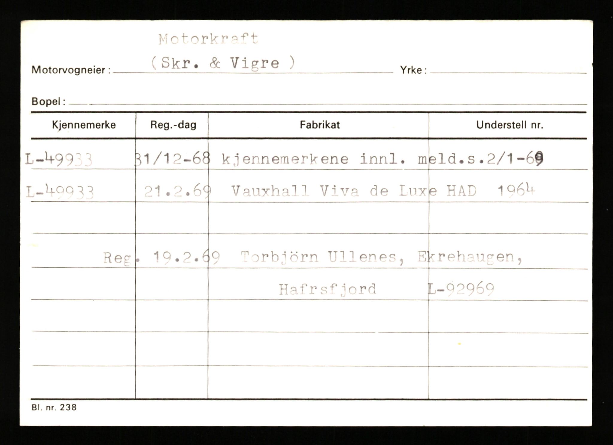 Stavanger trafikkstasjon, AV/SAST-A-101942/0/G/L0007: Registreringsnummer: 49019 - 67460, 1930-1971, p. 145