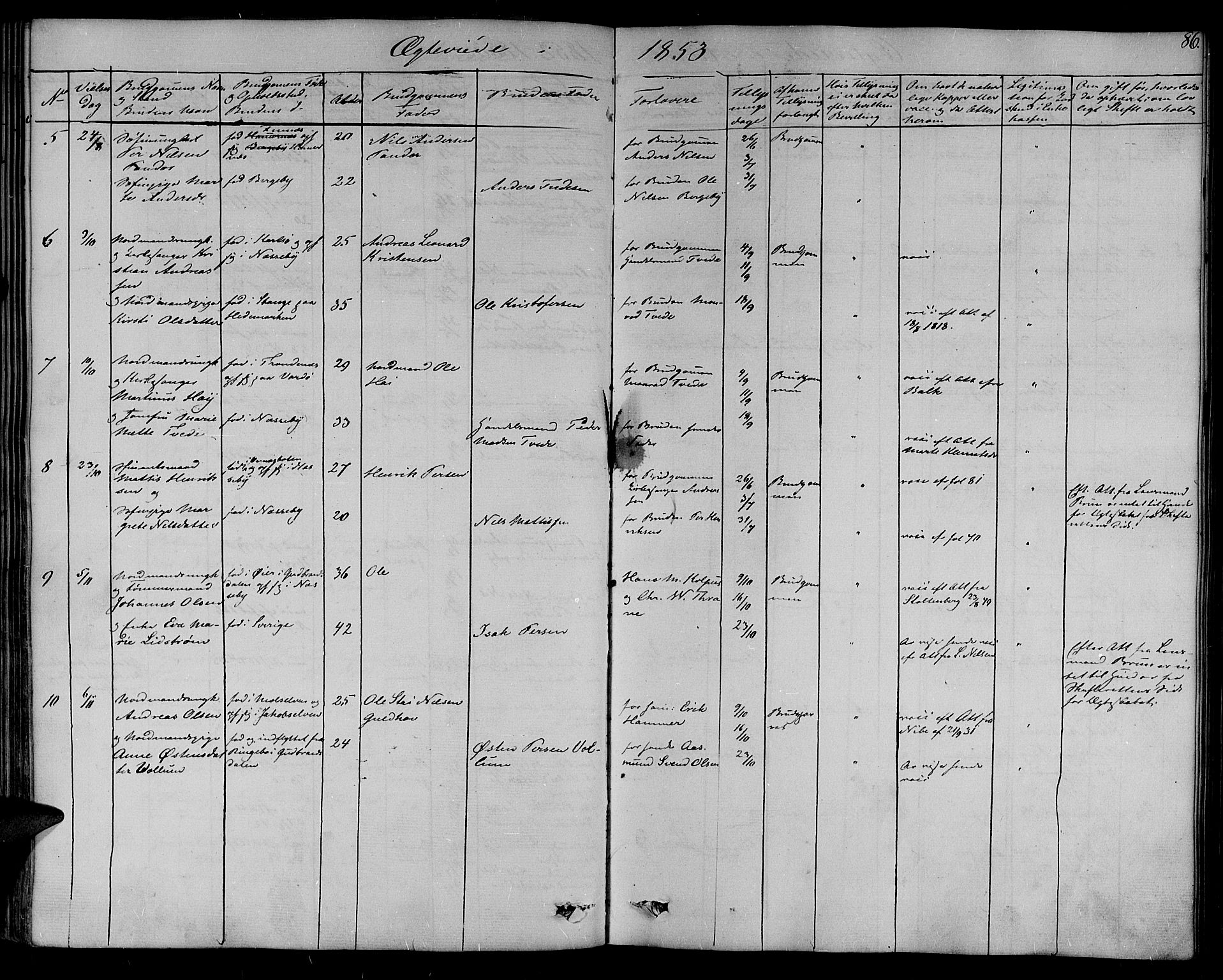 Nesseby sokneprestkontor, SATØ/S-1330/H/Ha/L0001kirke: Parish register (official) no. 1, 1838-1855, p. 86