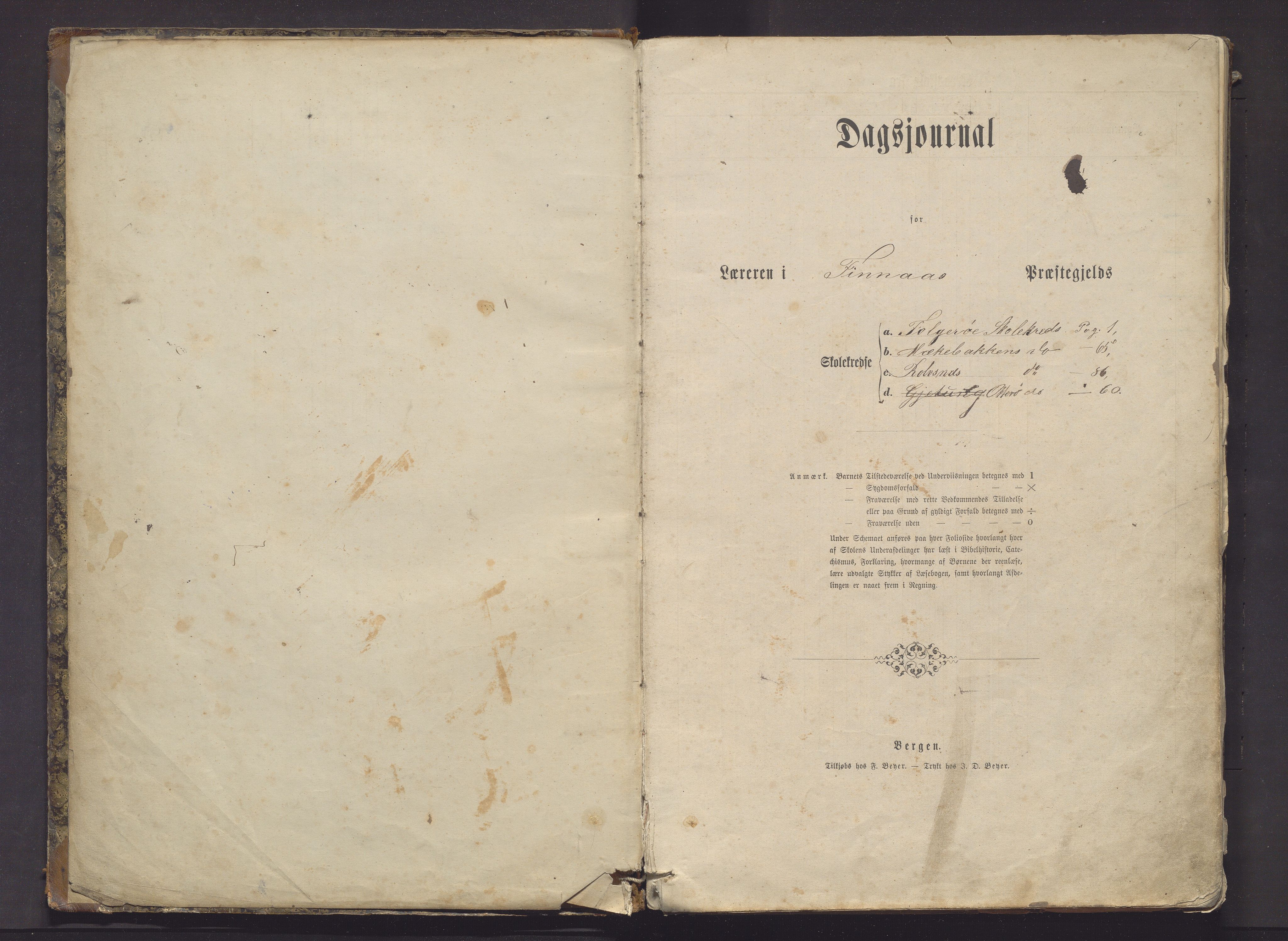 Moster kommune. Barneskulane, IKAH/1218b-231/F/Fb/L0003B: Skuleprotokoll for Foldrøy, Otterøy, Geitung, Mækjebakken og Rolfsnes skular, 1868-1887