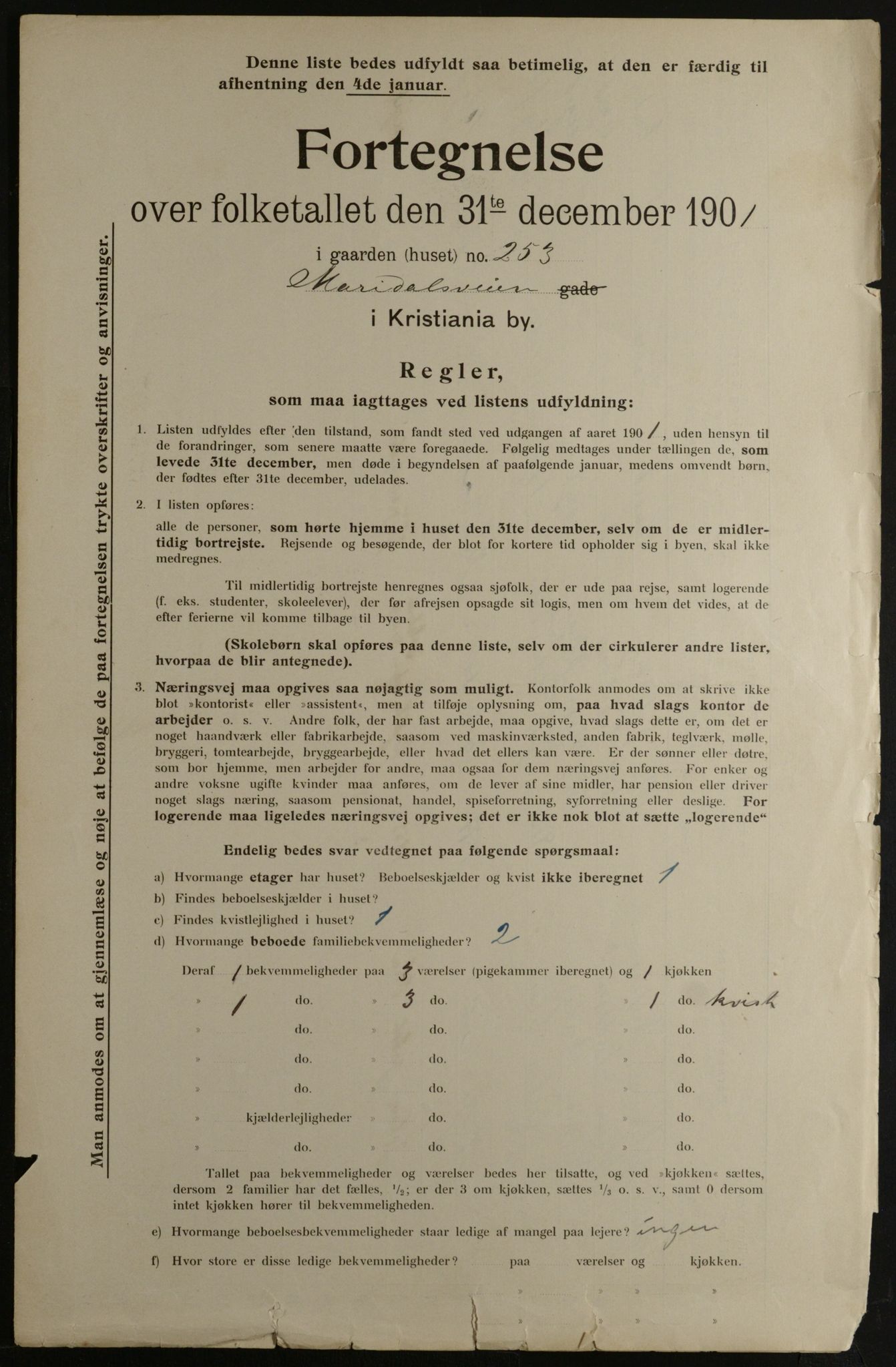 OBA, Municipal Census 1901 for Kristiania, 1901, p. 9726