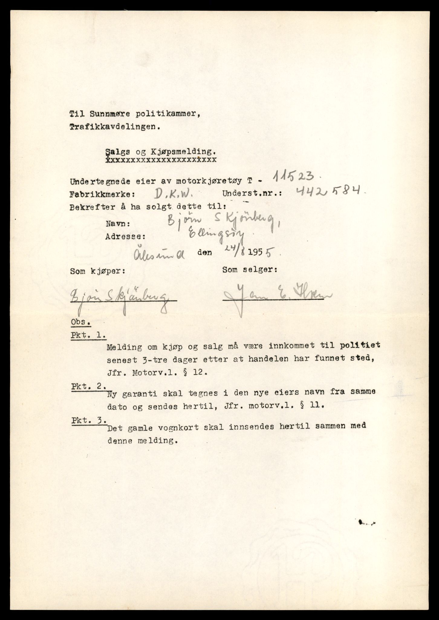 Møre og Romsdal vegkontor - Ålesund trafikkstasjon, SAT/A-4099/F/Fe/L0029: Registreringskort for kjøretøy T 11430 - T 11619, 1927-1998, p. 1690