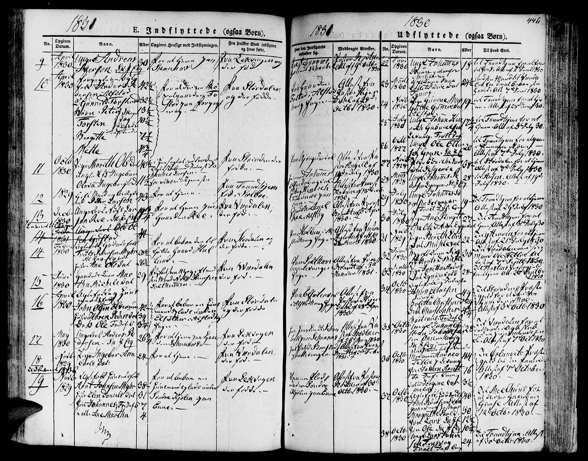Ministerialprotokoller, klokkerbøker og fødselsregistre - Nord-Trøndelag, SAT/A-1458/717/L0152: Parish register (official) no. 717A05 /1, 1825-1836, p. 446