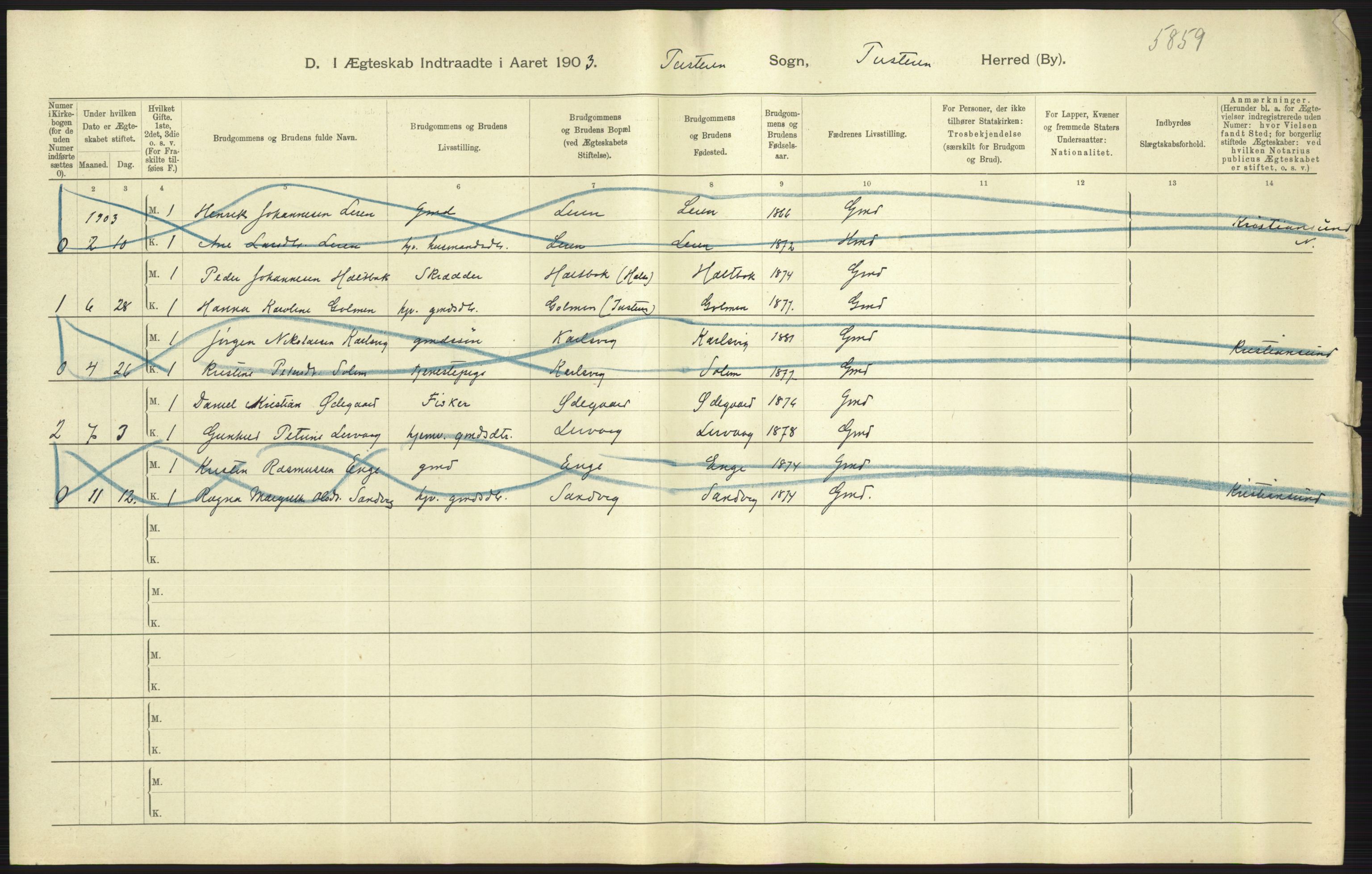 Statistisk sentralbyrå, Sosiodemografiske emner, Befolkning, AV/RA-S-2228/D/Df/Dfa/Dfaa/L0016: Romsdal amt: Fødte, gifte, døde., 1903, p. 697