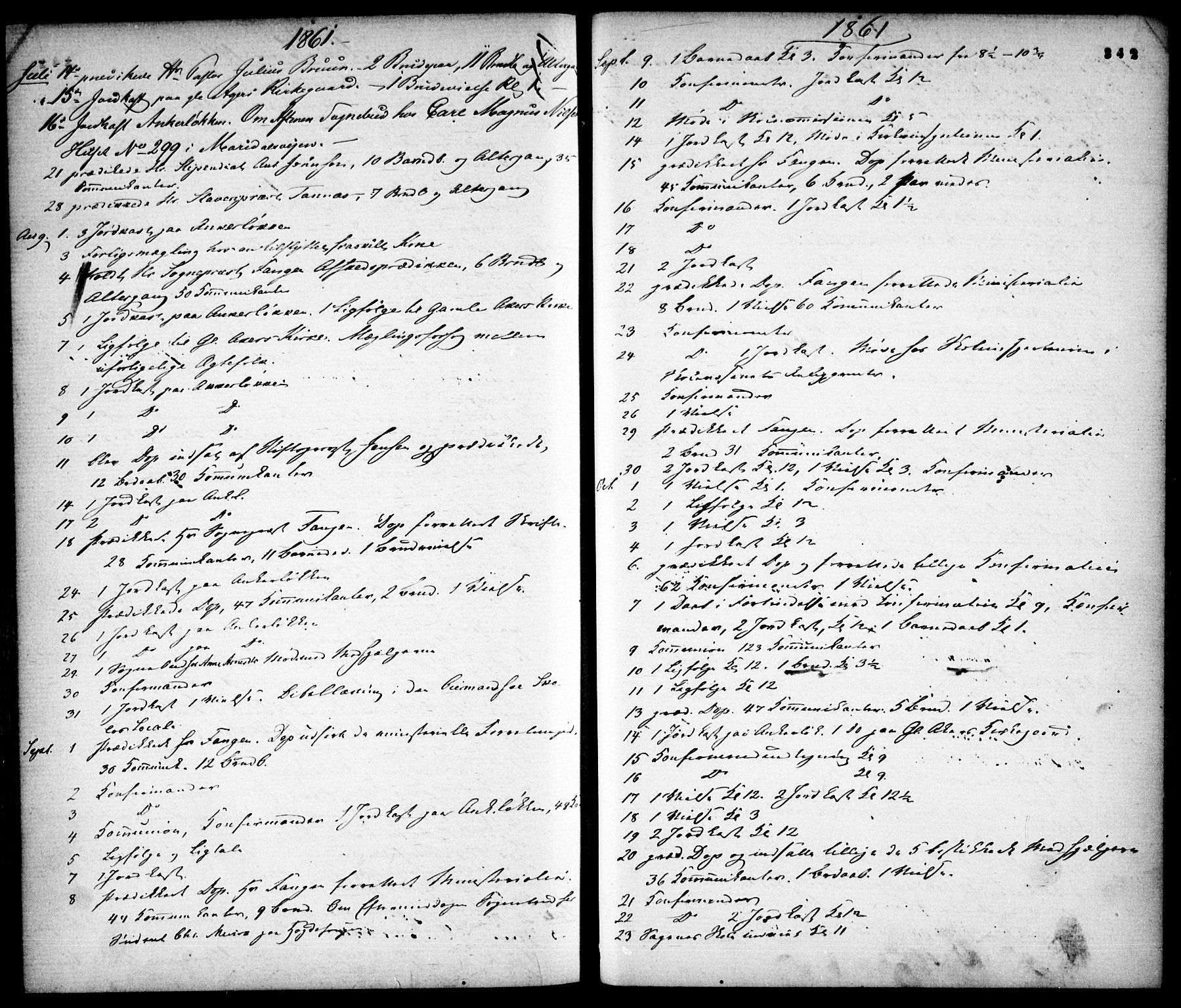 Gamle Aker prestekontor Kirkebøker, AV/SAO-A-10617a/F/L0001: Parish register (official) no. 1, 1861-1865, p. 342