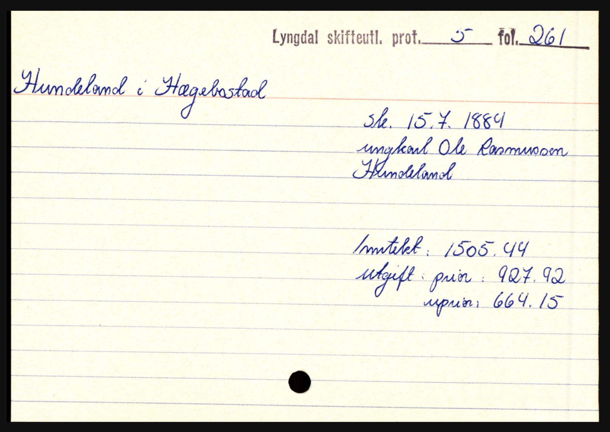 Lyngdal sorenskriveri, SAK/1221-0004/H, p. 5107