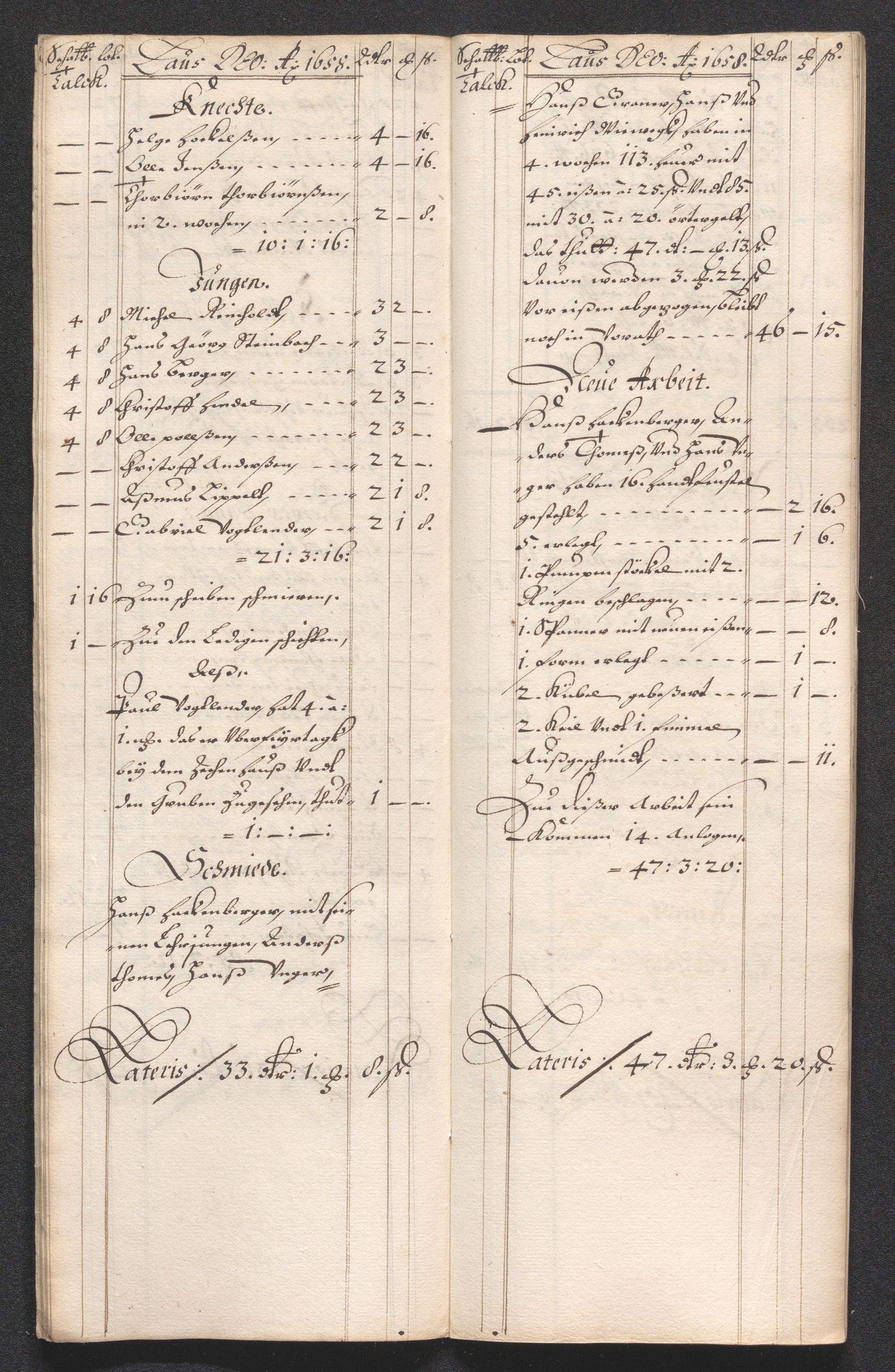 Kongsberg Sølvverk 1623-1816, AV/SAKO-EA-3135/001/D/Dc/Dcd/L0033: Utgiftsregnskap for gruver m.m. , 1658, p. 285