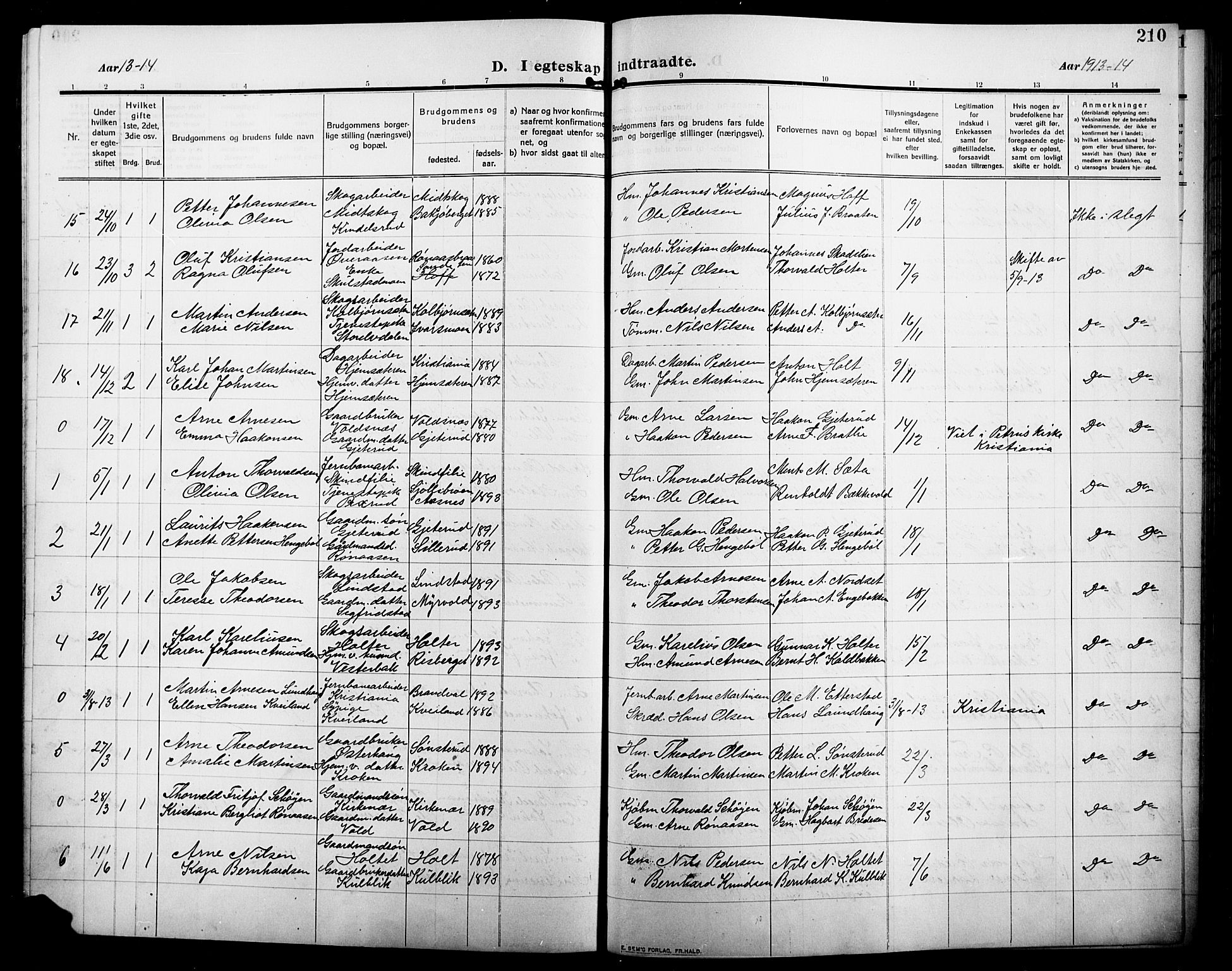 Grue prestekontor, AV/SAH-PREST-036/H/Ha/Hab/L0007: Parish register (copy) no. 7, 1910-1920, p. 210