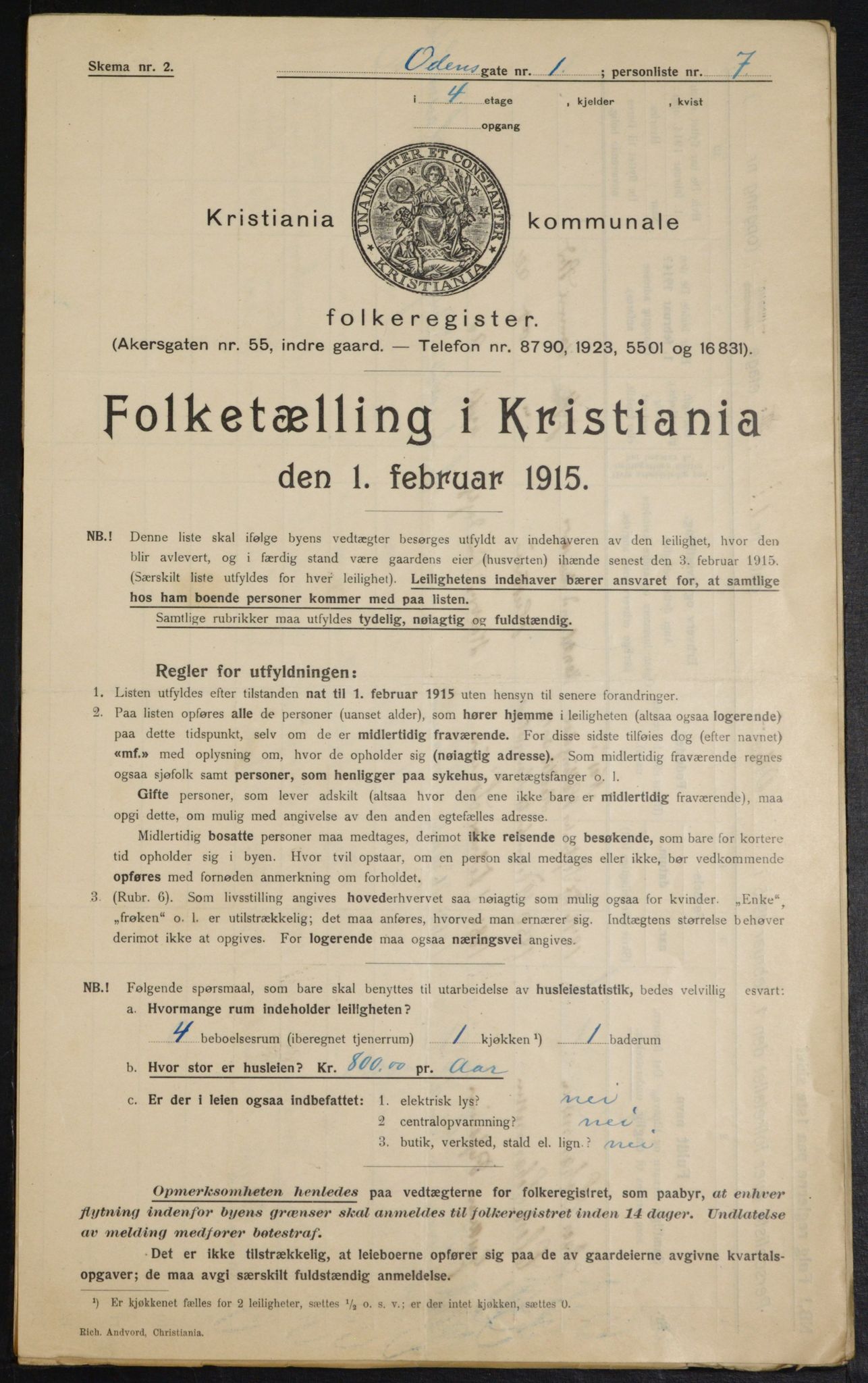OBA, Municipal Census 1915 for Kristiania, 1915, p. 73868