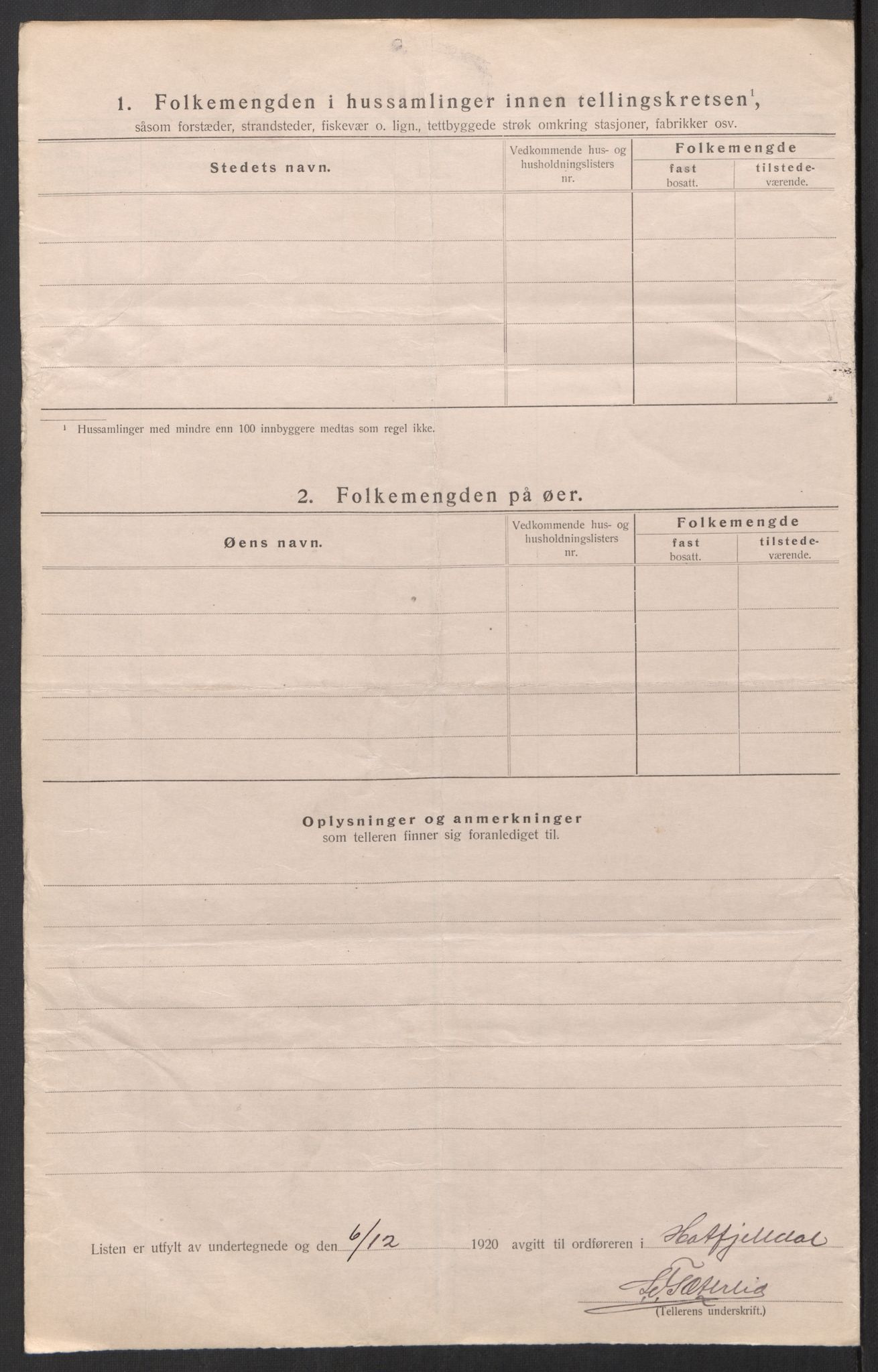 SAT, 1920 census for Hattfjelldal, 1920, p. 41