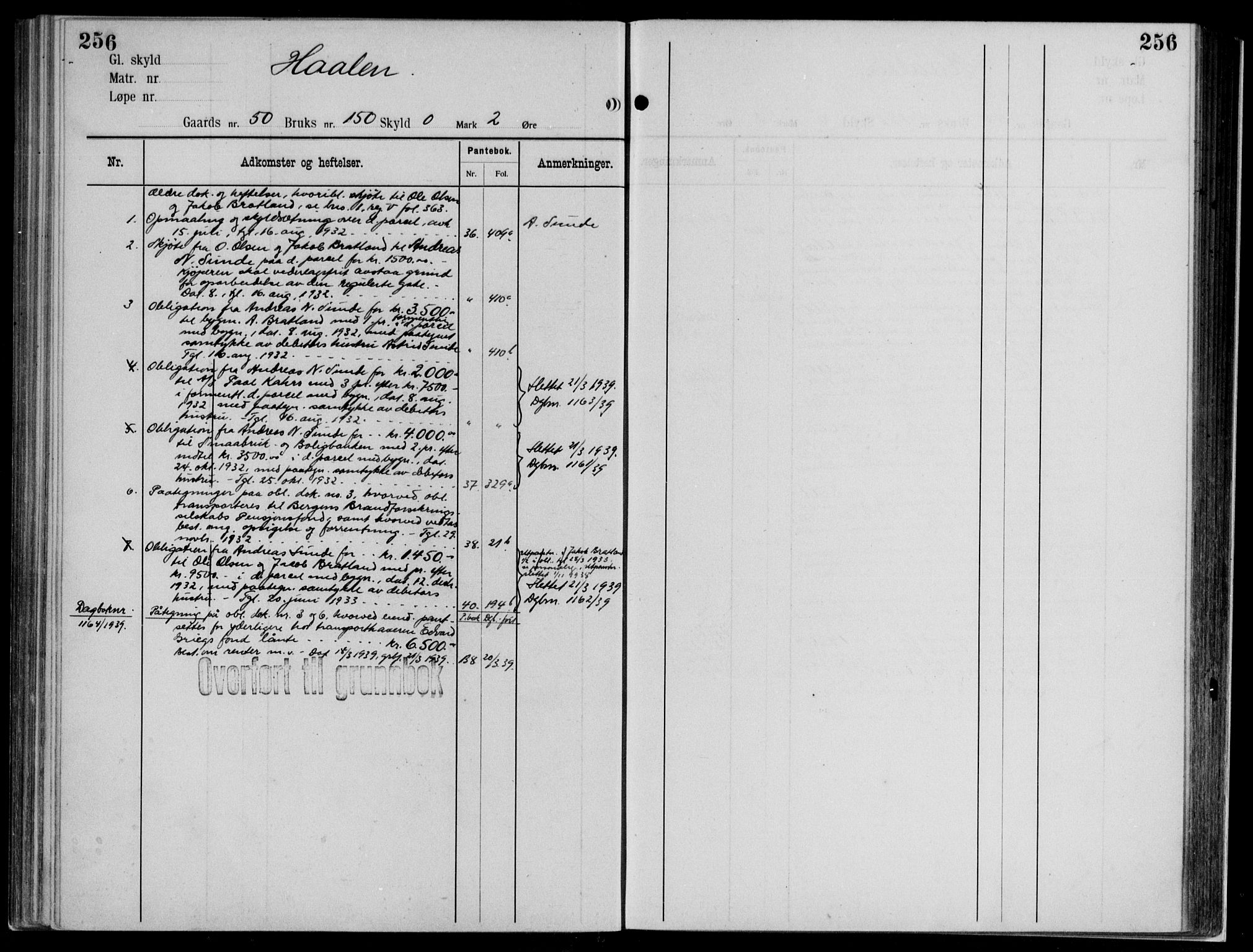 Midhordland sorenskriveri, AV/SAB-A-3001/1/G/Ga/Gab/L0112: Mortgage register no. II.A.b.112, p. 256