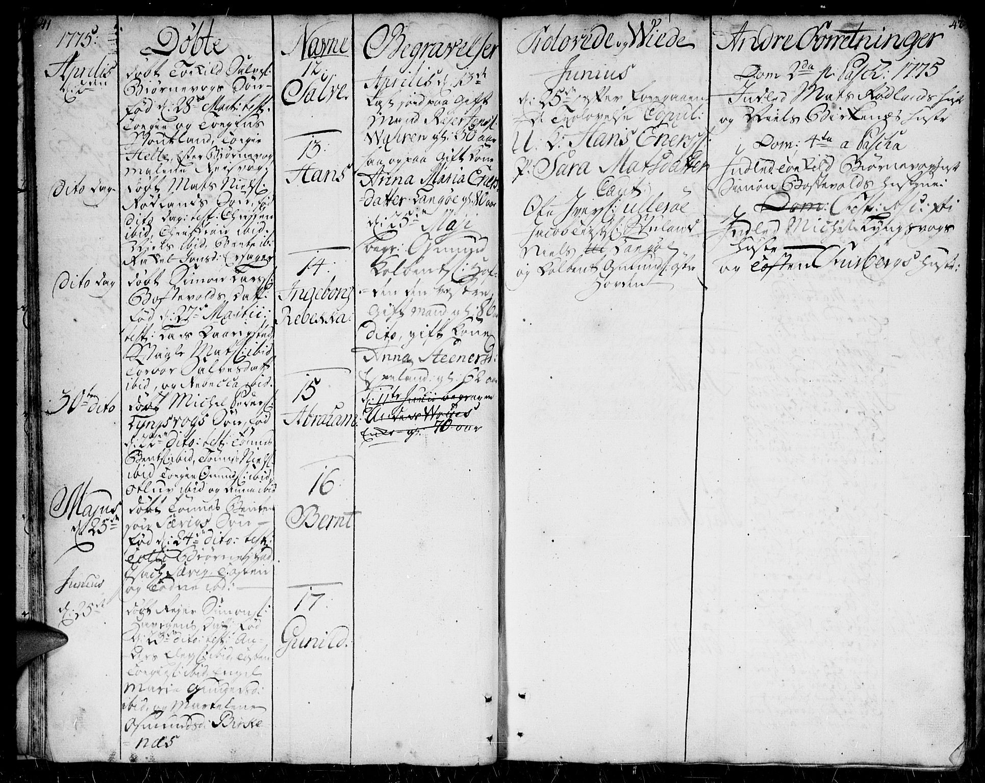 Herad sokneprestkontor, AV/SAK-1111-0018/F/Fa/Faa/L0001: Parish register (official) no. A 1 /2, 1768-1797, p. 41-42