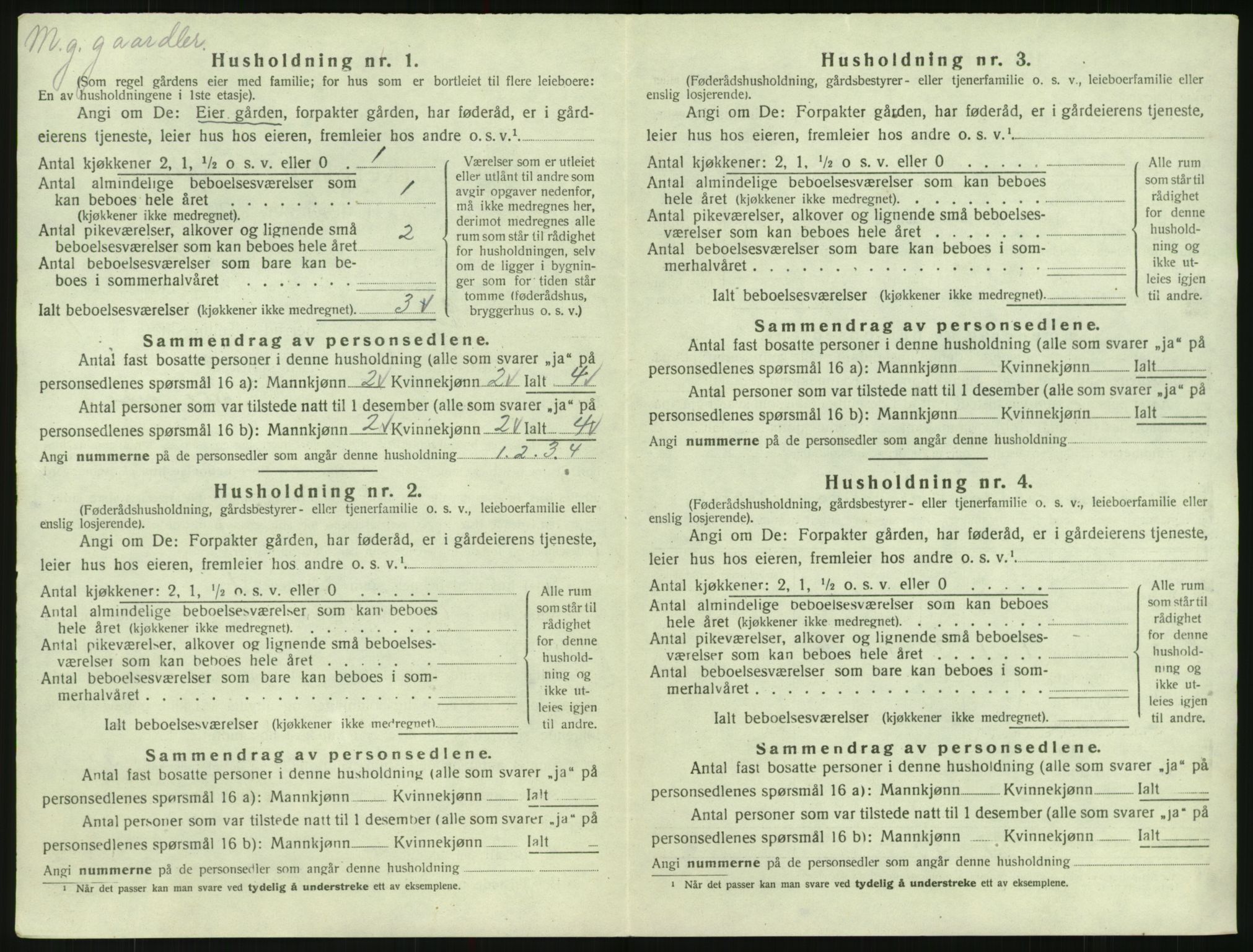 SAK, 1920 census for Evje, 1920, p. 53